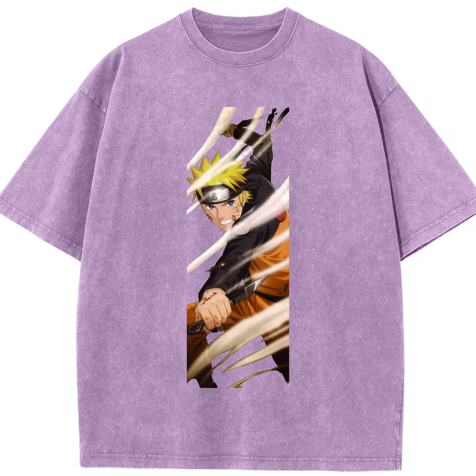 （画像用） NARUTO -ナルト- うずまき ナルト Uzumaki Naruto 綿100% ヴィンテージ風 半袖Tシャツ（フロントプリント）