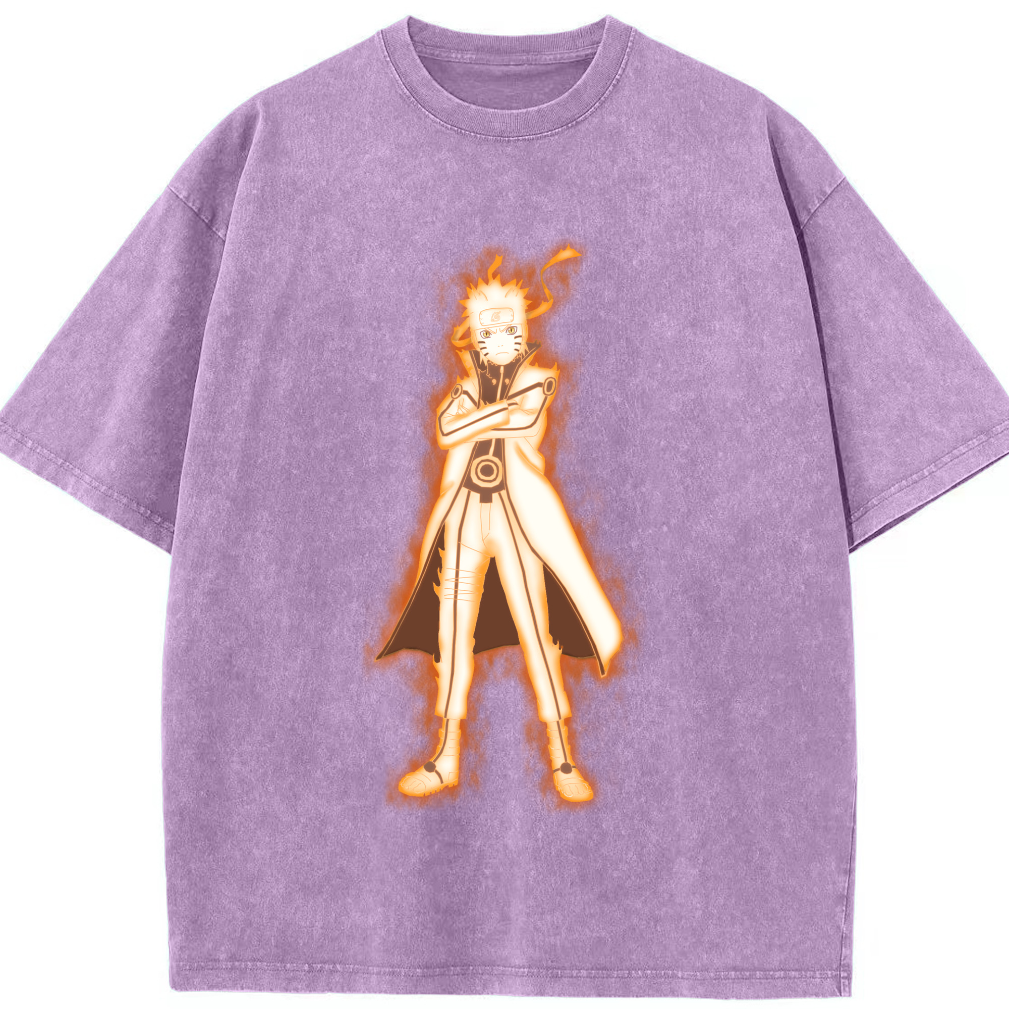 （画像用） NARUTO -ナルト- うずまき ナルト Uzumaki Naruto 綿100% ヴィンテージ風 半袖Tシャツ（フロントプリント）