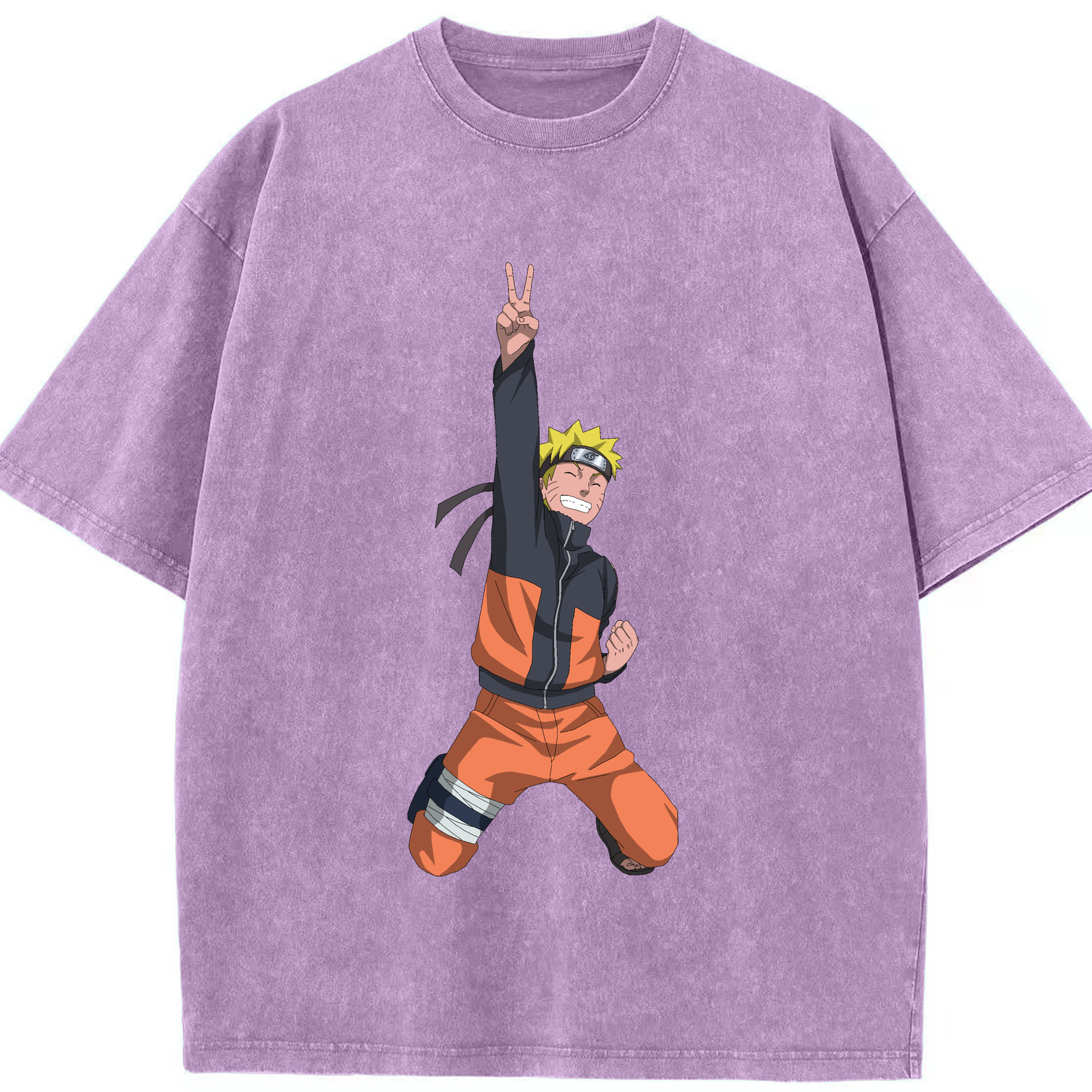 （画像用） NARUTO -ナルト- うずまき ナルト Uzumaki Naruto 綿100% ヴィンテージ風 半袖Tシャツ（フロントプリント）