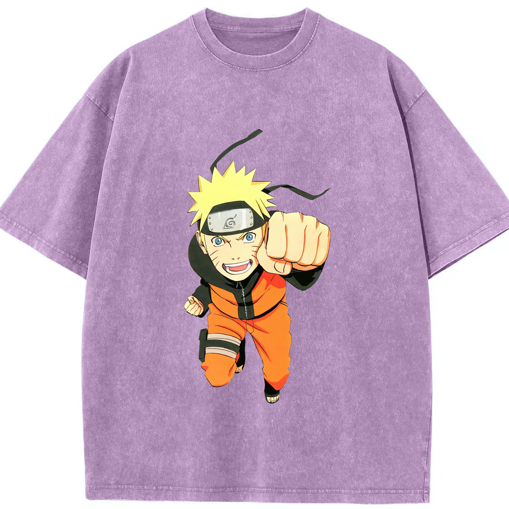 （画像用） NARUTO -ナルト- うずまき ナルト Uzumaki Naruto 綿100% ヴィンテージ風 半袖Tシャツ（フロントプリント）