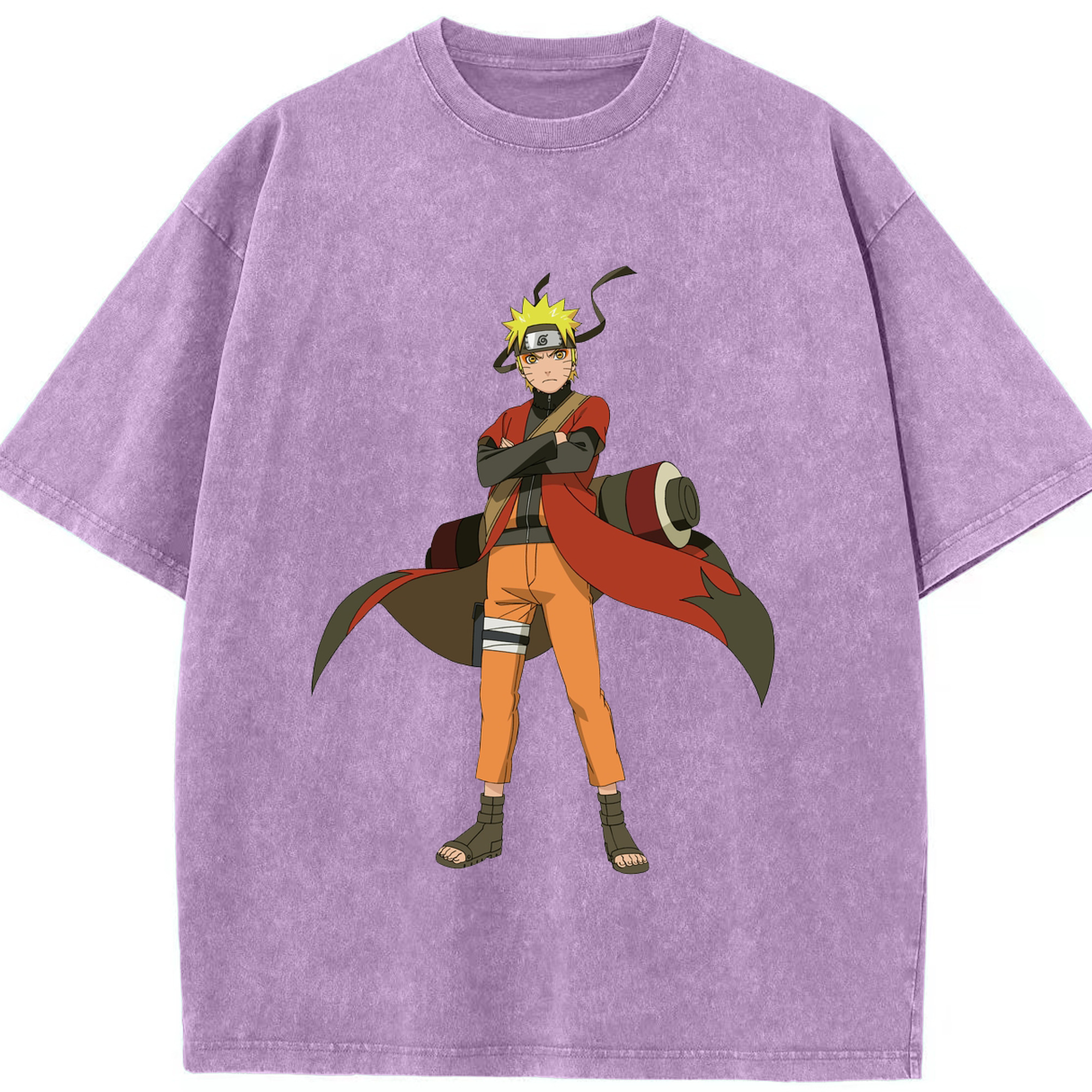（画像用） NARUTO -ナルト- うずまき ナルト Uzumaki Naruto 綿100% ヴィンテージ風 半袖Tシャツ（フロントプリント）