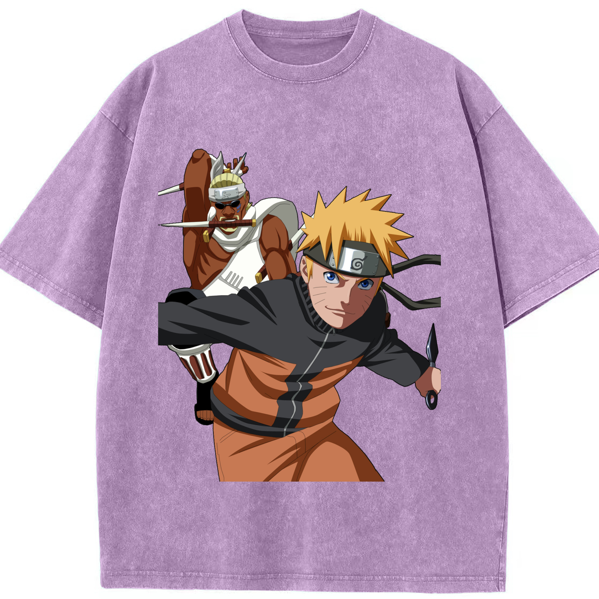 （画像用） NARUTO -ナルト- うずまき ナルト Uzumaki Naruto 綿100% ヴィンテージ風 半袖Tシャツ（フロントプリント）
