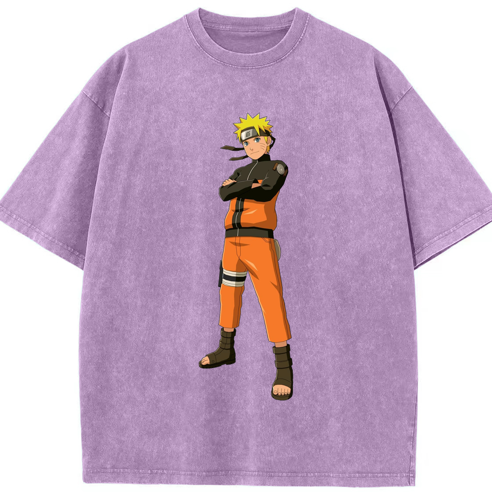 （画像用） NARUTO -ナルト- うずまき ナルト Uzumaki Naruto 綿100% ヴィンテージ風 半袖Tシャツ（フロントプリント）