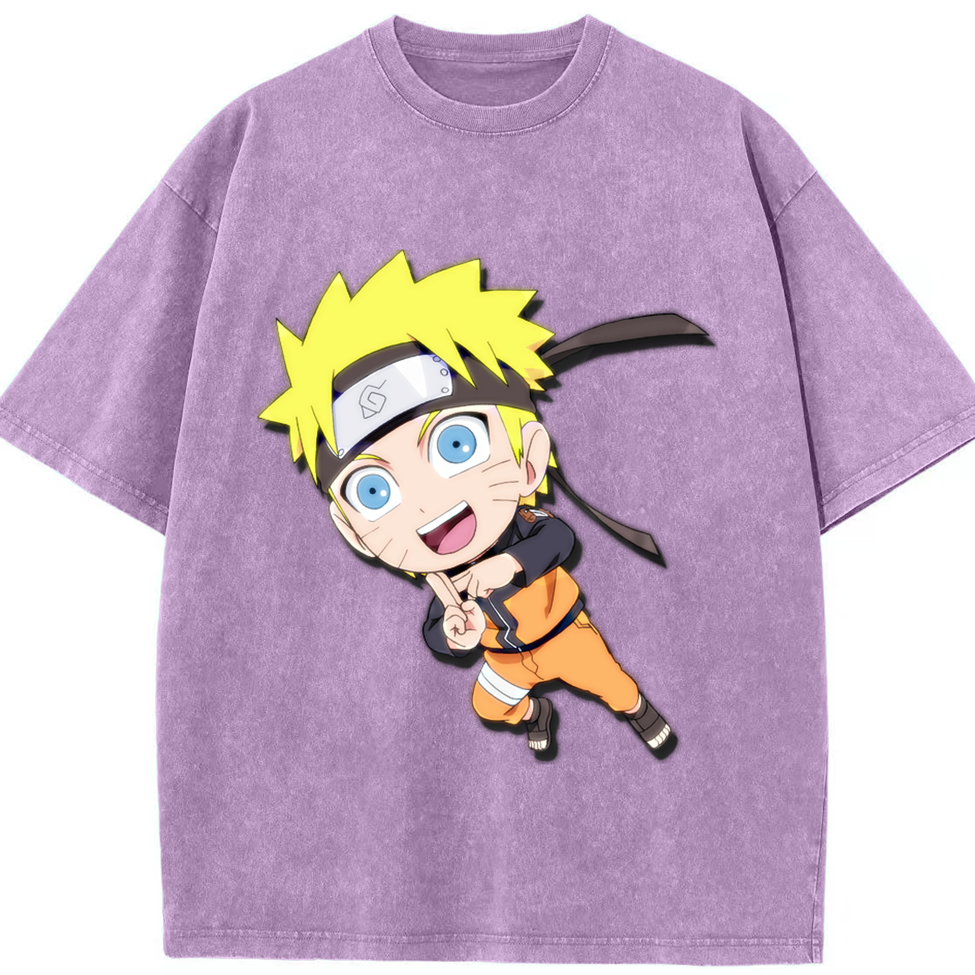 （画像用） NARUTO -ナルト- うずまき ナルト Uzumaki Naruto 綿100% ヴィンテージ風 半袖Tシャツ（フロントプリント）
