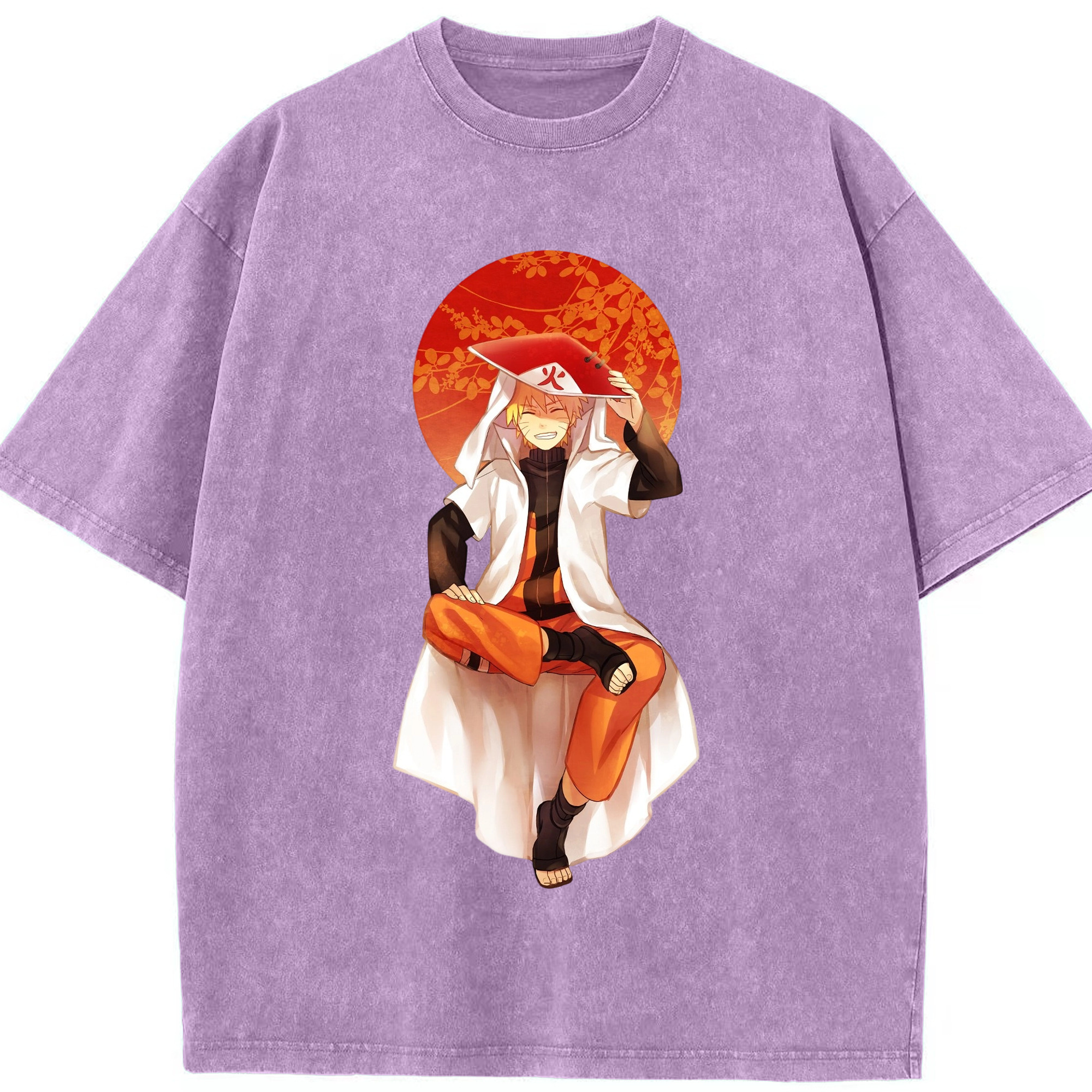 （画像用） NARUTO -ナルト- うずまき ナルト Uzumaki Naruto 綿100% ヴィンテージ風 半袖Tシャツ（フロントプリント）