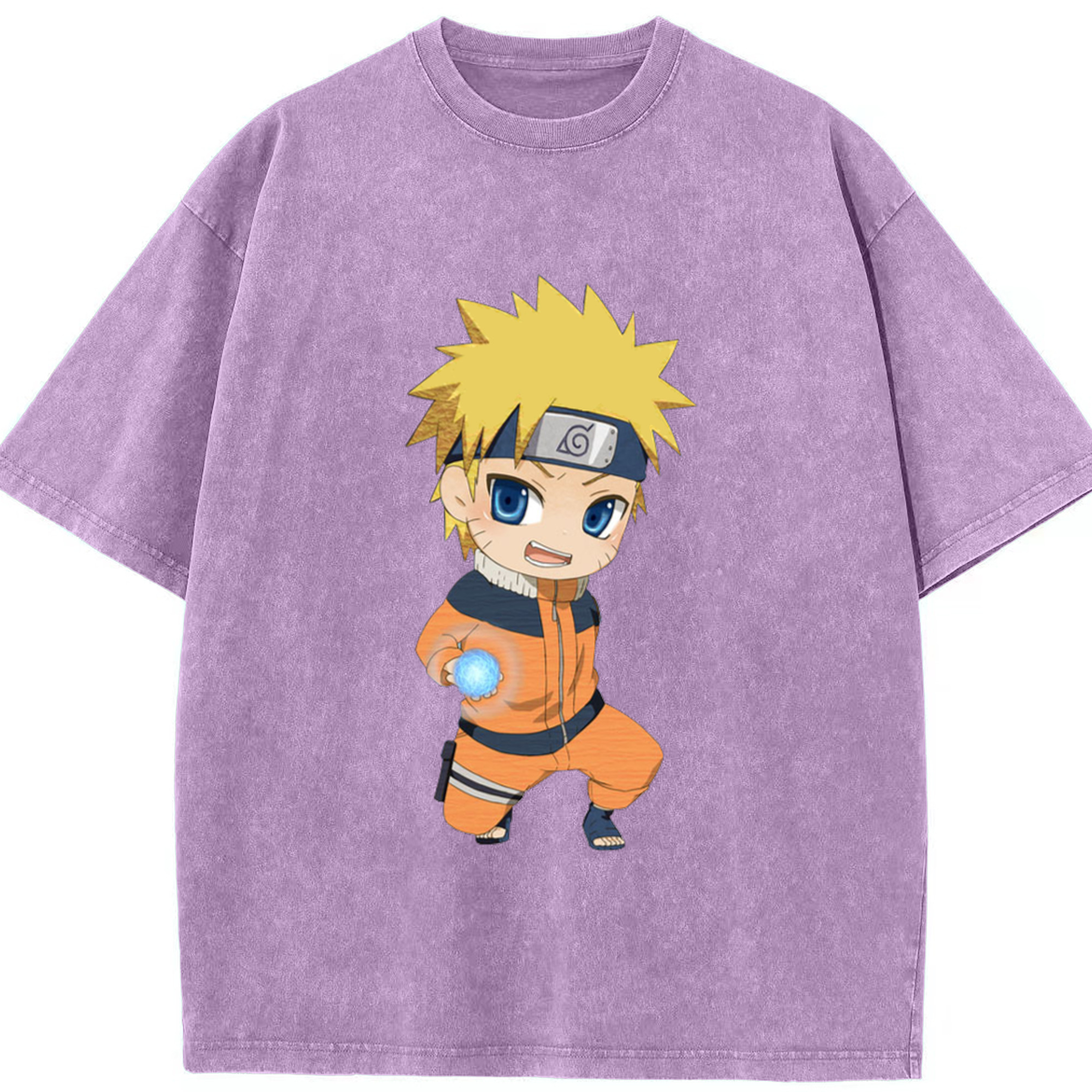 （画像用） NARUTO -ナルト- うずまき ナルト Uzumaki Naruto 綿100% ヴィンテージ風 半袖Tシャツ（フロントプリント）