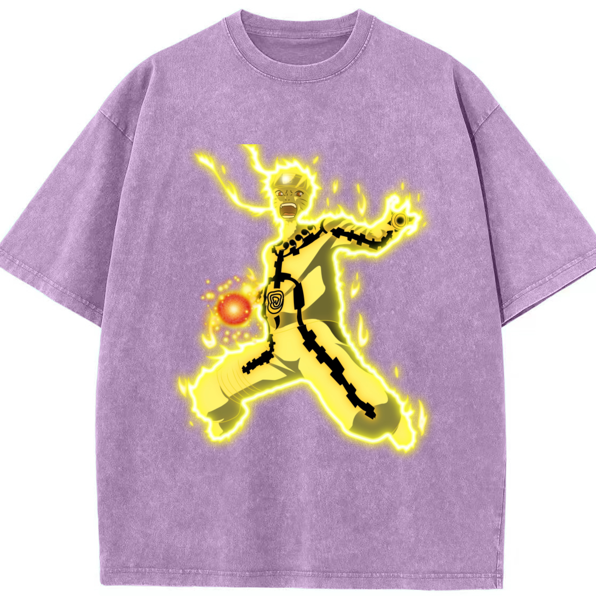 （画像用） NARUTO -ナルト- うずまき ナルト Uzumaki Naruto 綿100% ヴィンテージ風 半袖Tシャツ（フロントプリント）