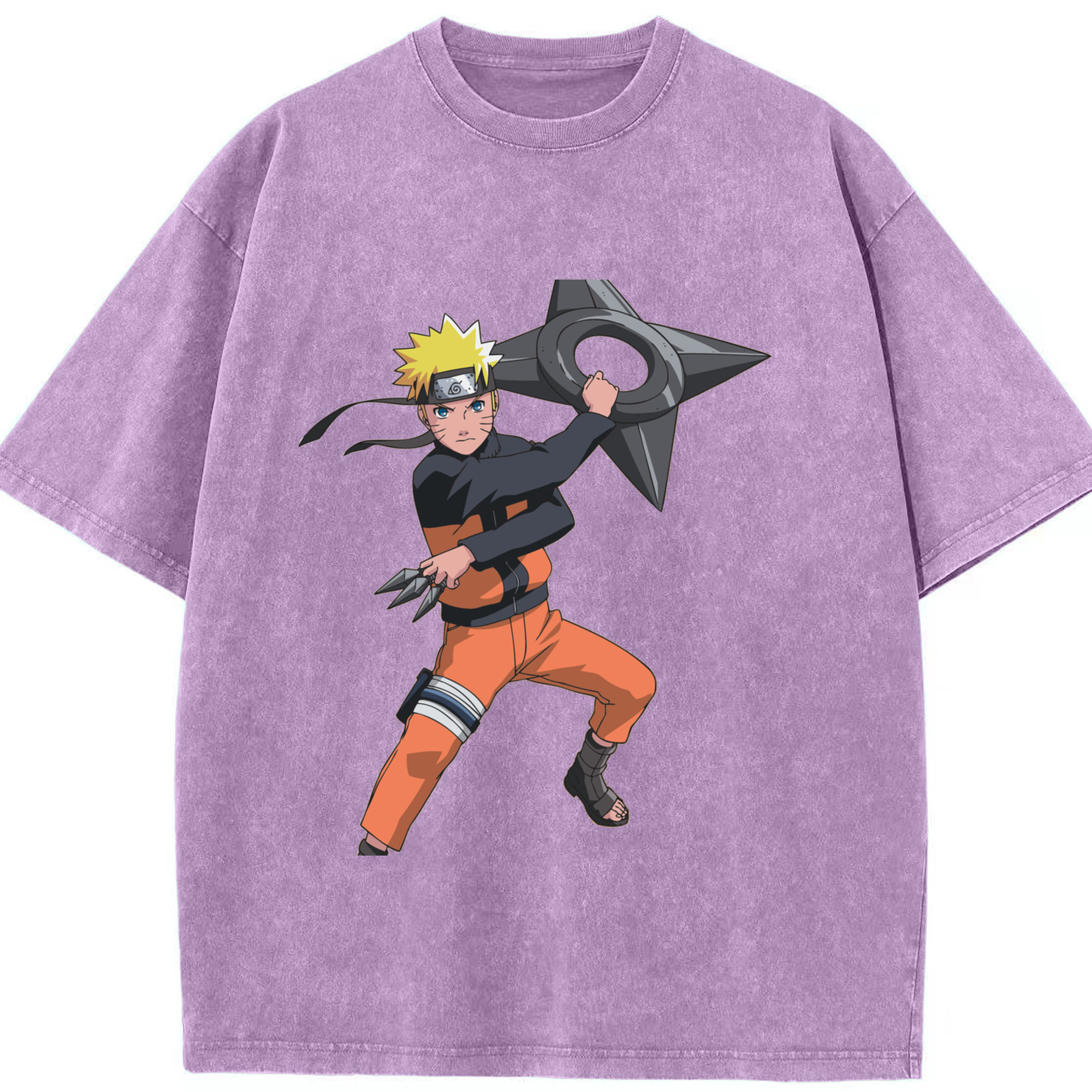 （画像用） NARUTO -ナルト- うずまき ナルト Uzumaki Naruto 綿100% ヴィンテージ風 半袖Tシャツ（フロントプリント）