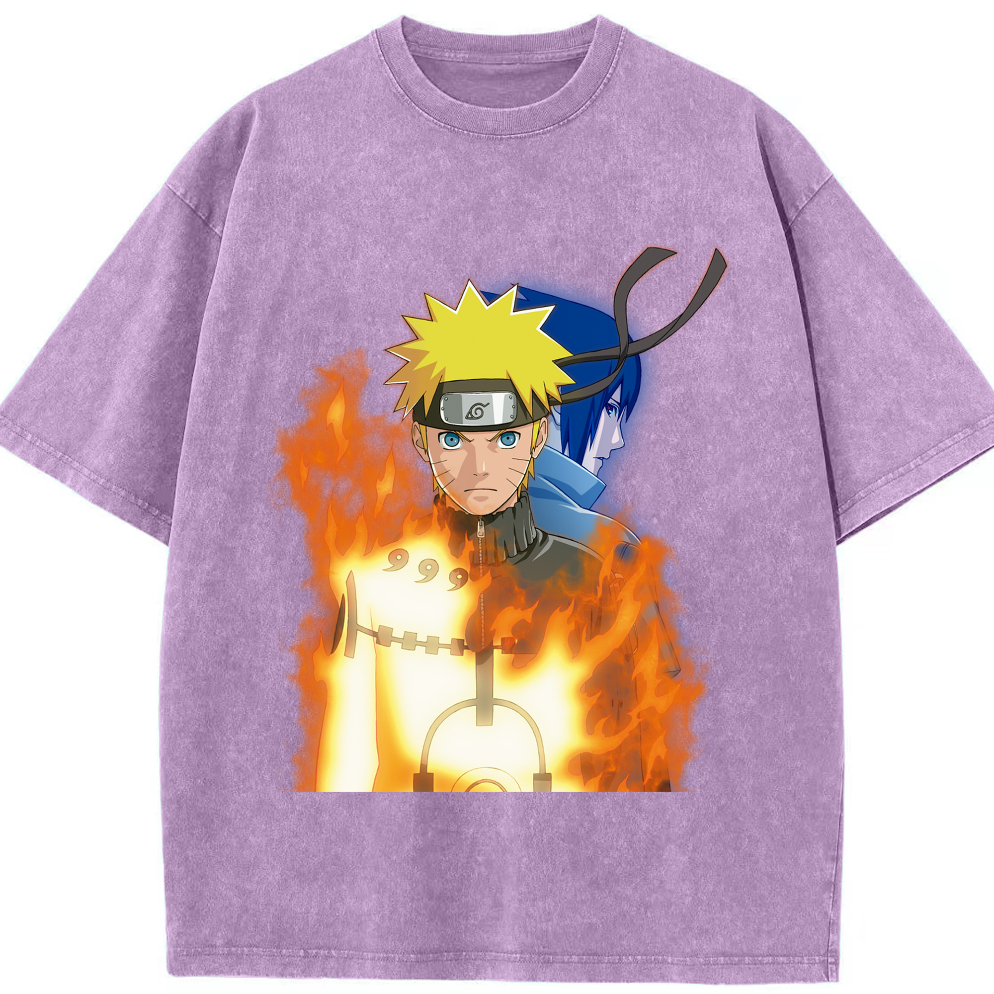 （画像用） NARUTO -ナルト- うずまき ナルト Uzumaki Naruto 綿100% ヴィンテージ風 半袖Tシャツ（フロントプリント）