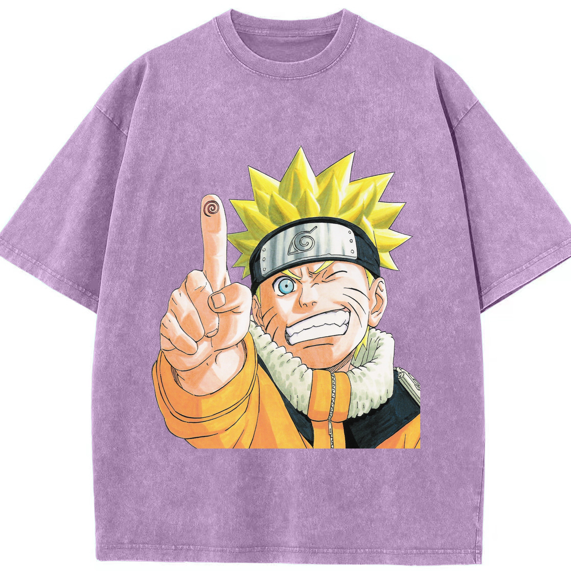 （画像用） NARUTO -ナルト- うずまき ナルト Uzumaki Naruto 綿100% ヴィンテージ風 半袖Tシャツ（フロントプリント）