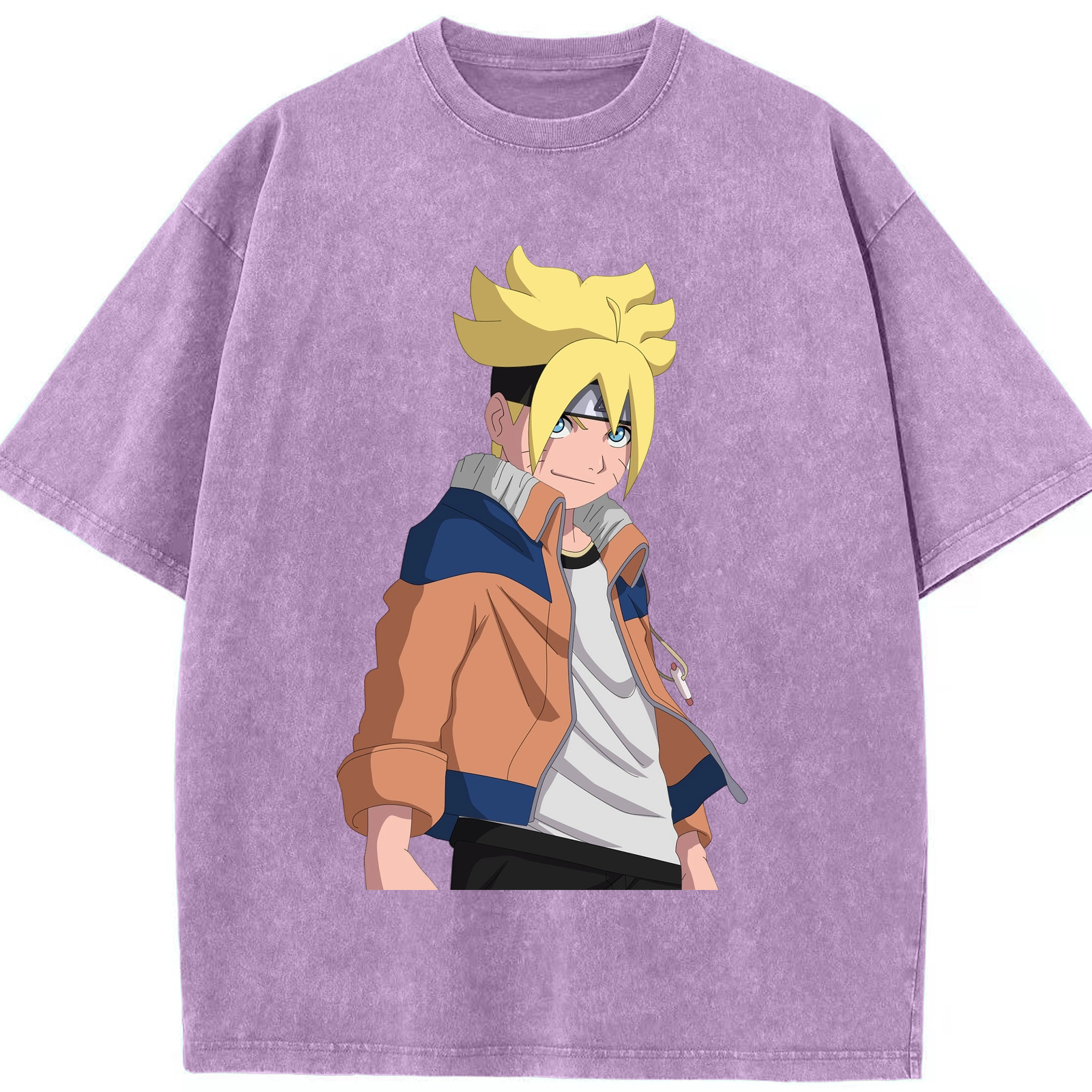 （画像用） NARUTO -ナルト- うずまき ナルト Uzumaki Naruto 綿100% ヴィンテージ風 半袖Tシャツ（フロントプリント）