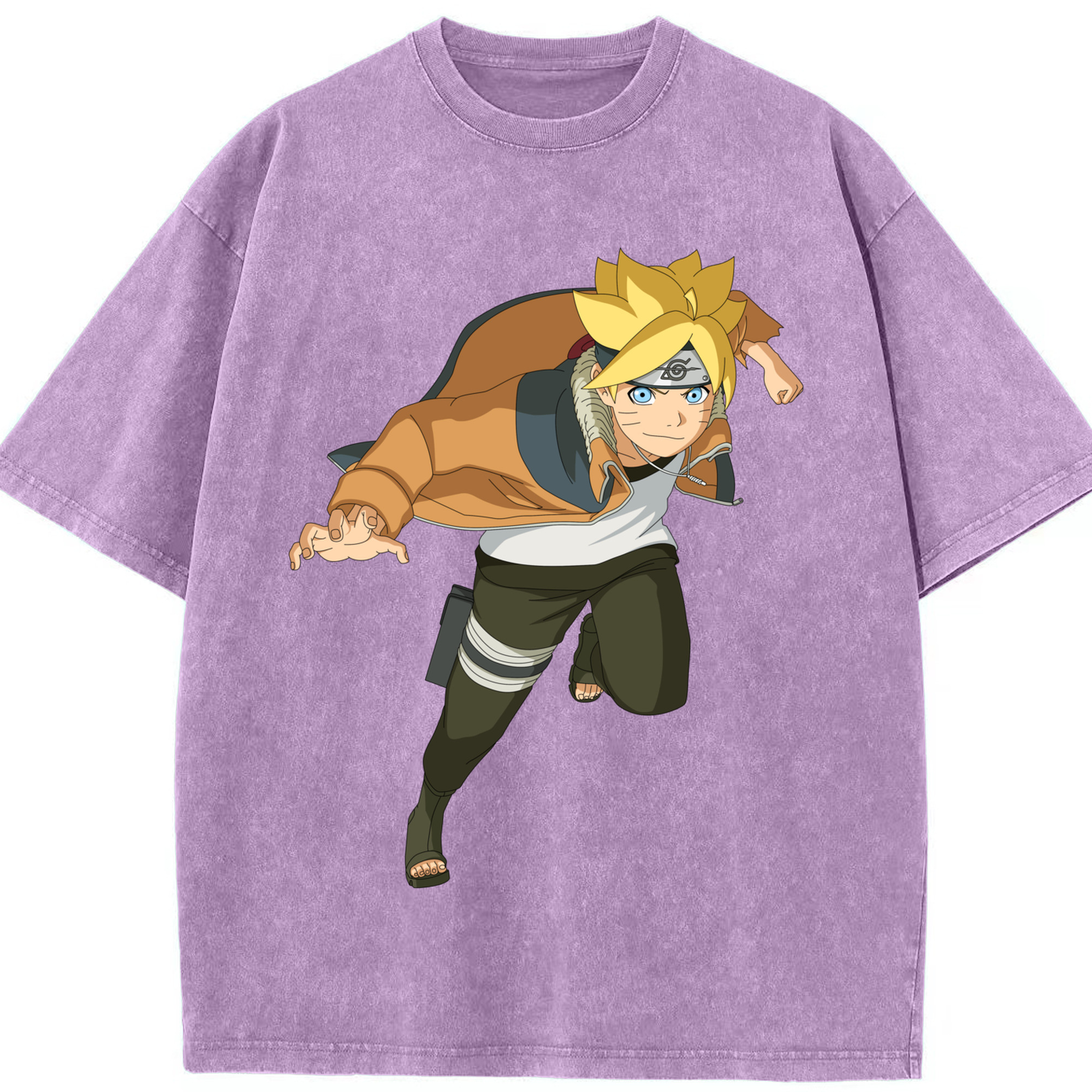 （画像用） NARUTO -ナルト- うずまき ナルト Uzumaki Naruto 綿100% ヴィンテージ風 半袖Tシャツ（フロントプリント）