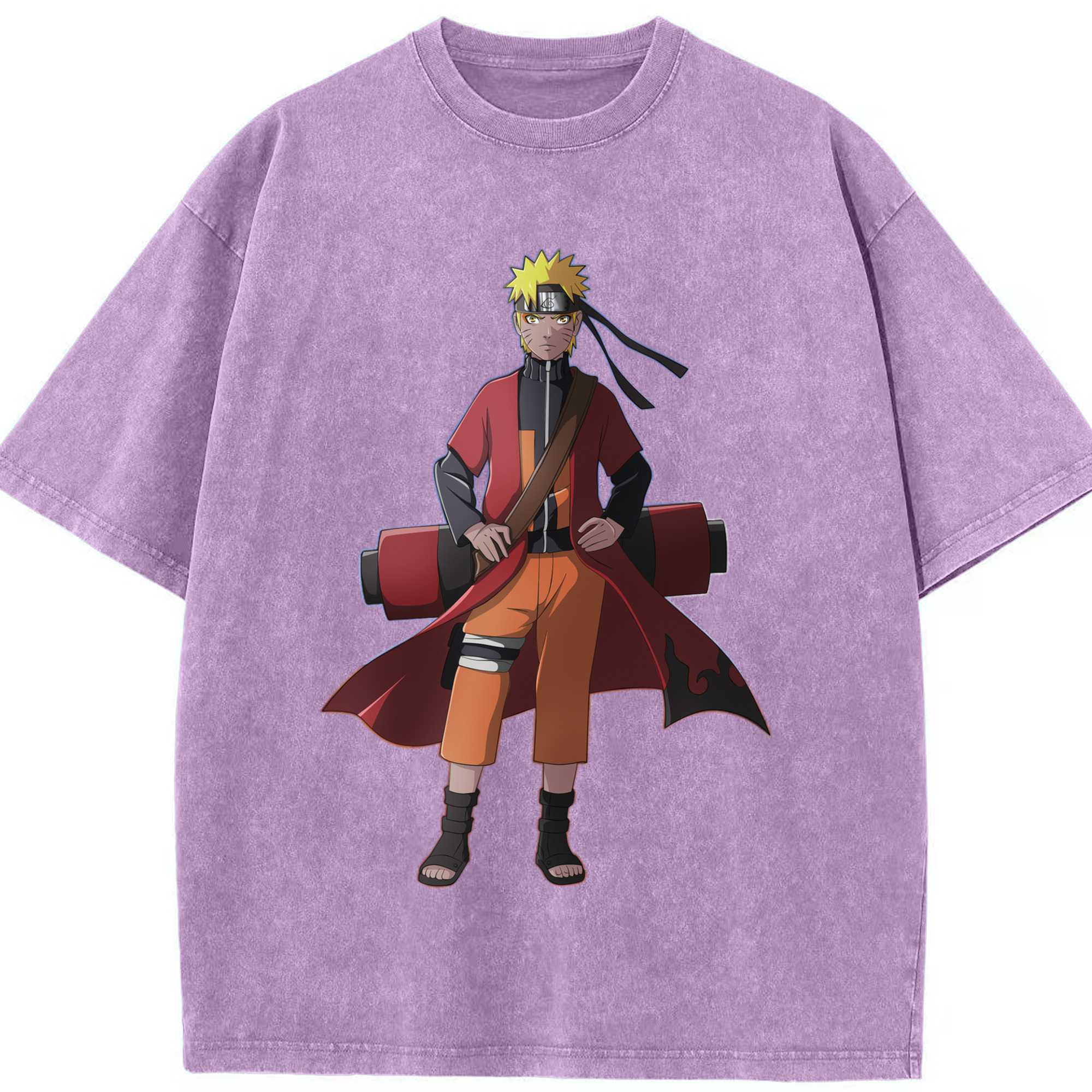 （画像用） NARUTO -ナルト- うずまき ナルト Uzumaki Naruto 綿100% ヴィンテージ風 半袖Tシャツ（フロントプリント）
