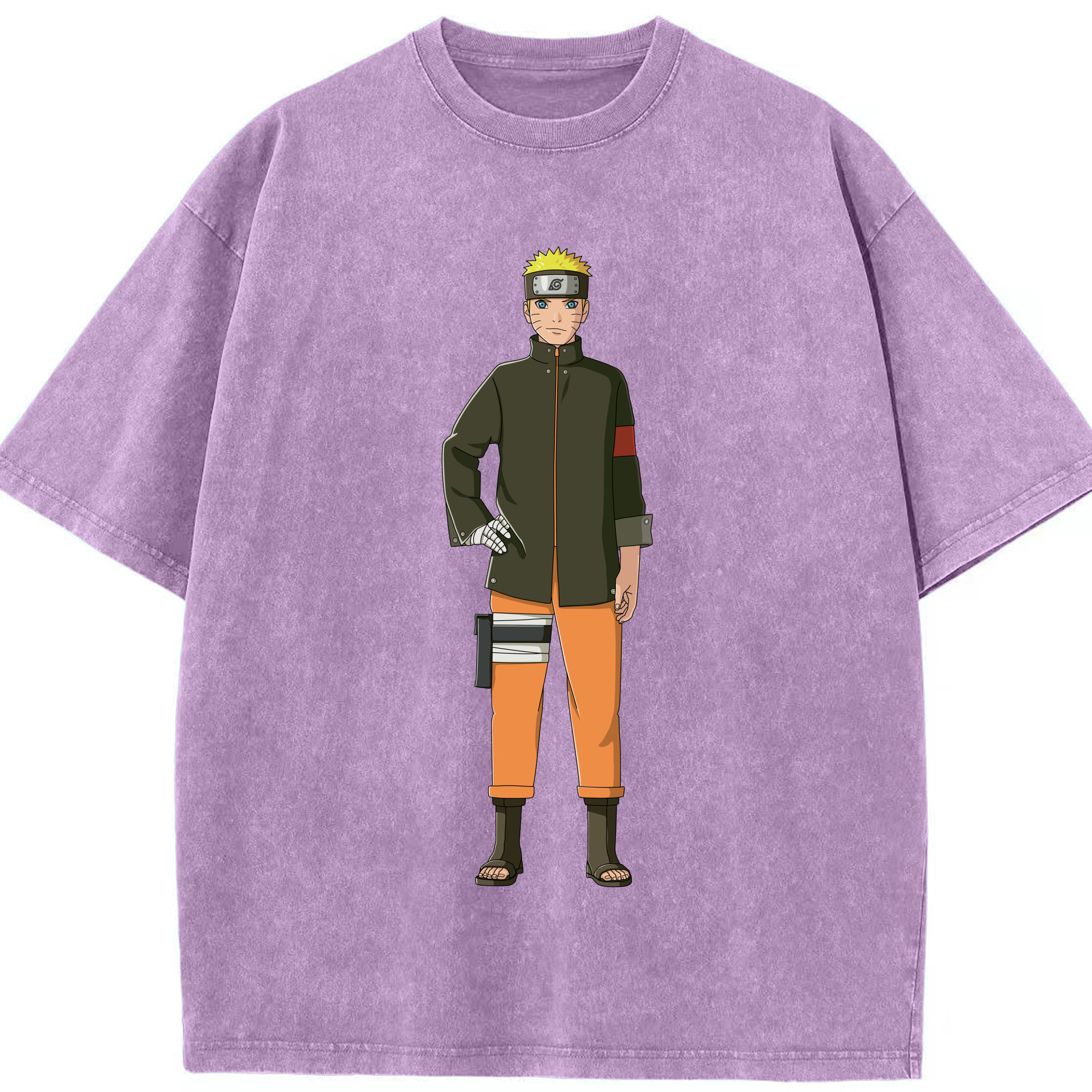 （画像用） NARUTO -ナルト- うずまき ナルト Uzumaki Naruto 綿100% ヴィンテージ風 半袖Tシャツ（フロントプリント）