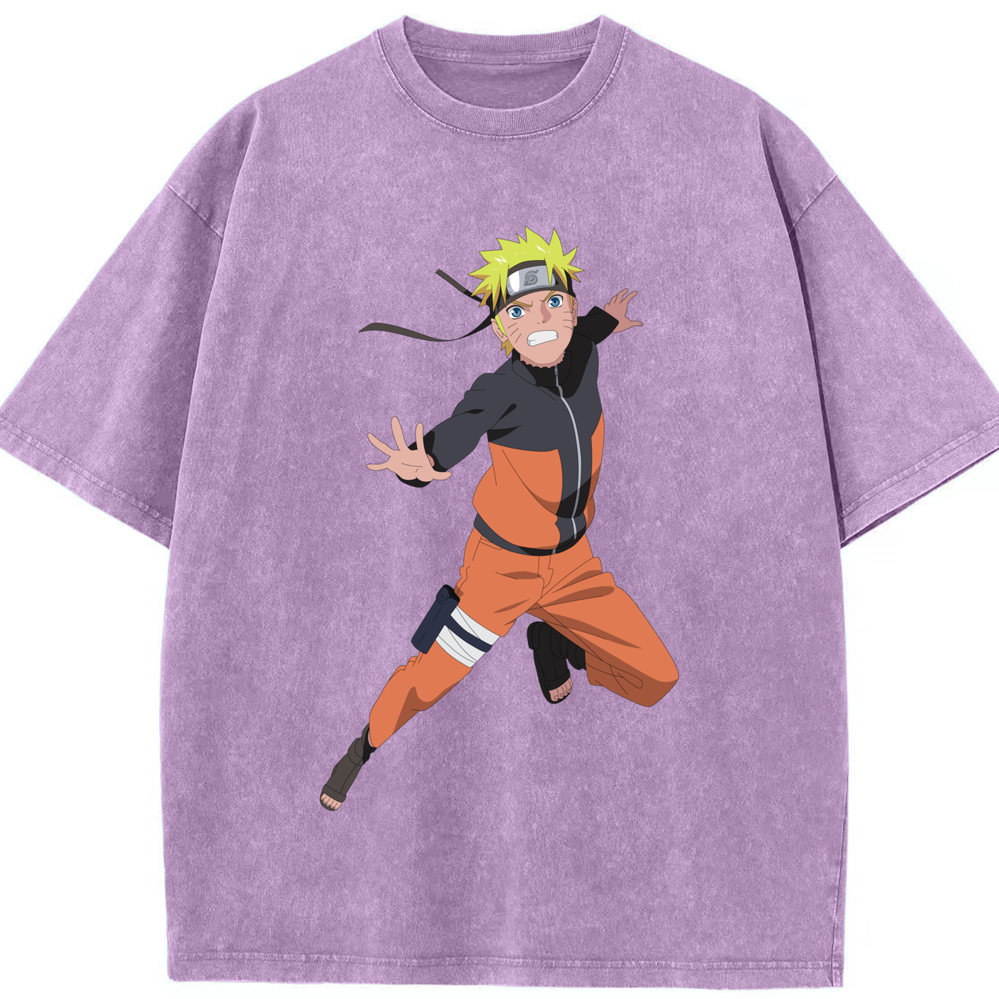 （画像用） NARUTO -ナルト- うずまき ナルト Uzumaki Naruto 綿100% ヴィンテージ風 半袖Tシャツ（フロントプリント）