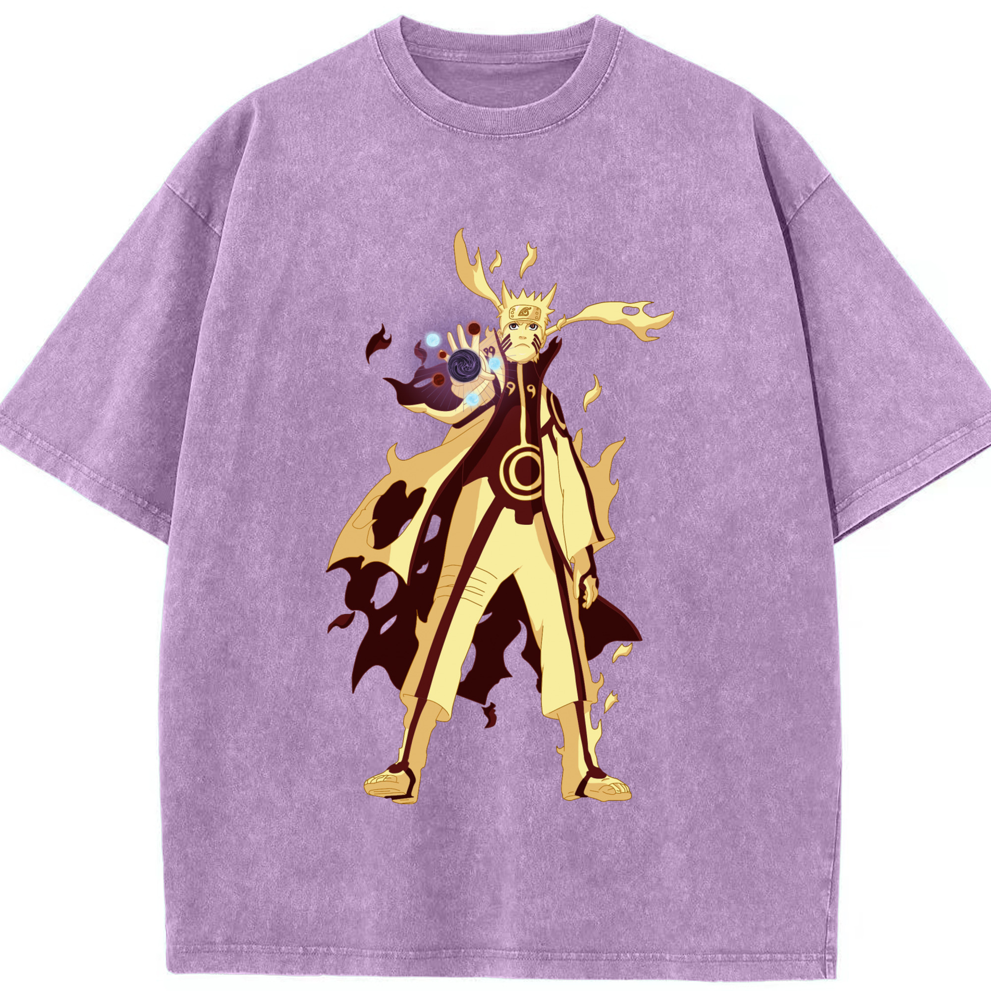 （画像用） NARUTO -ナルト- うずまき ナルト Uzumaki Naruto 綿100% ヴィンテージ風 半袖Tシャツ（フロントプリント）