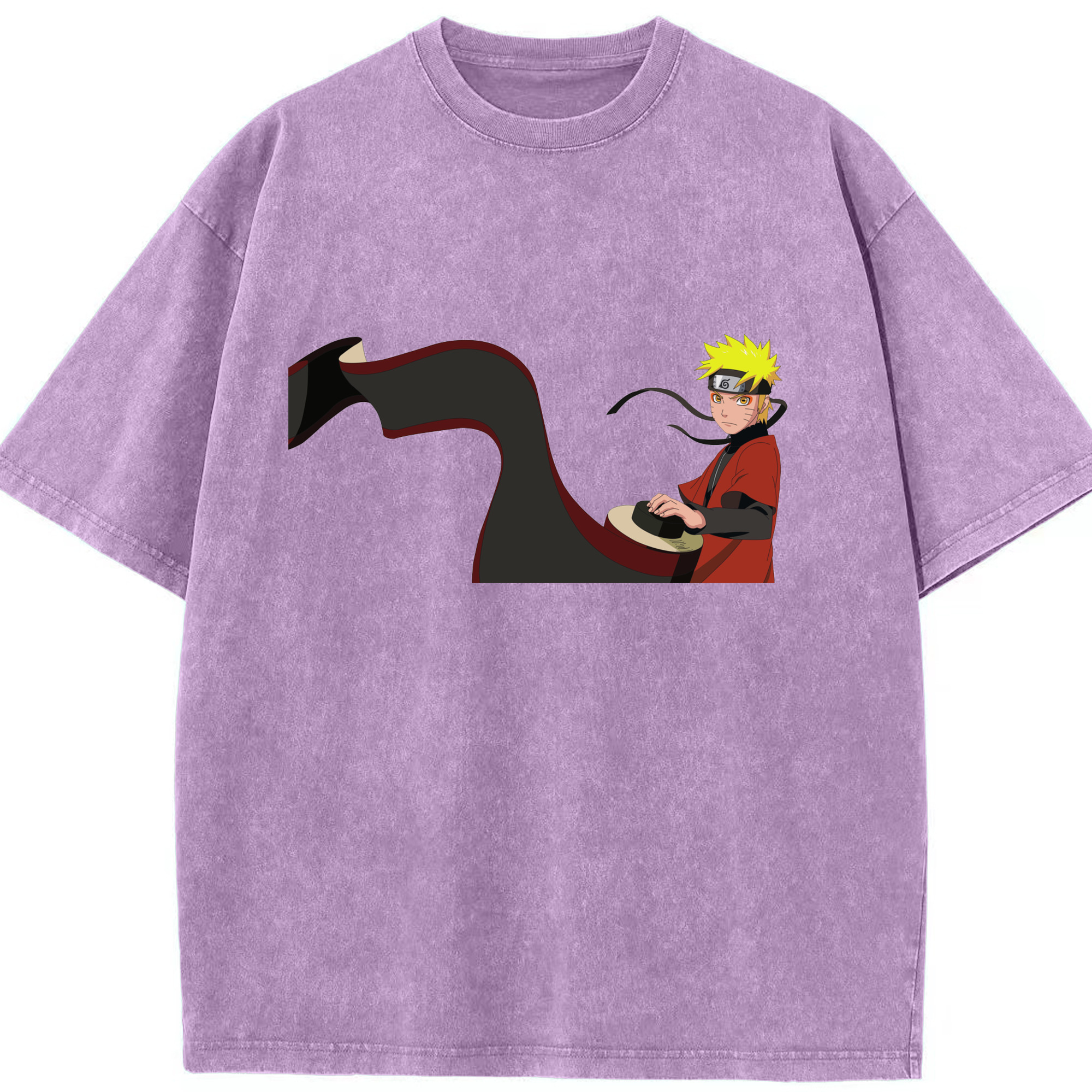 （画像用） NARUTO -ナルト- うずまき ナルト Uzumaki Naruto 綿100% ヴィンテージ風 半袖Tシャツ（フロントプリント）
