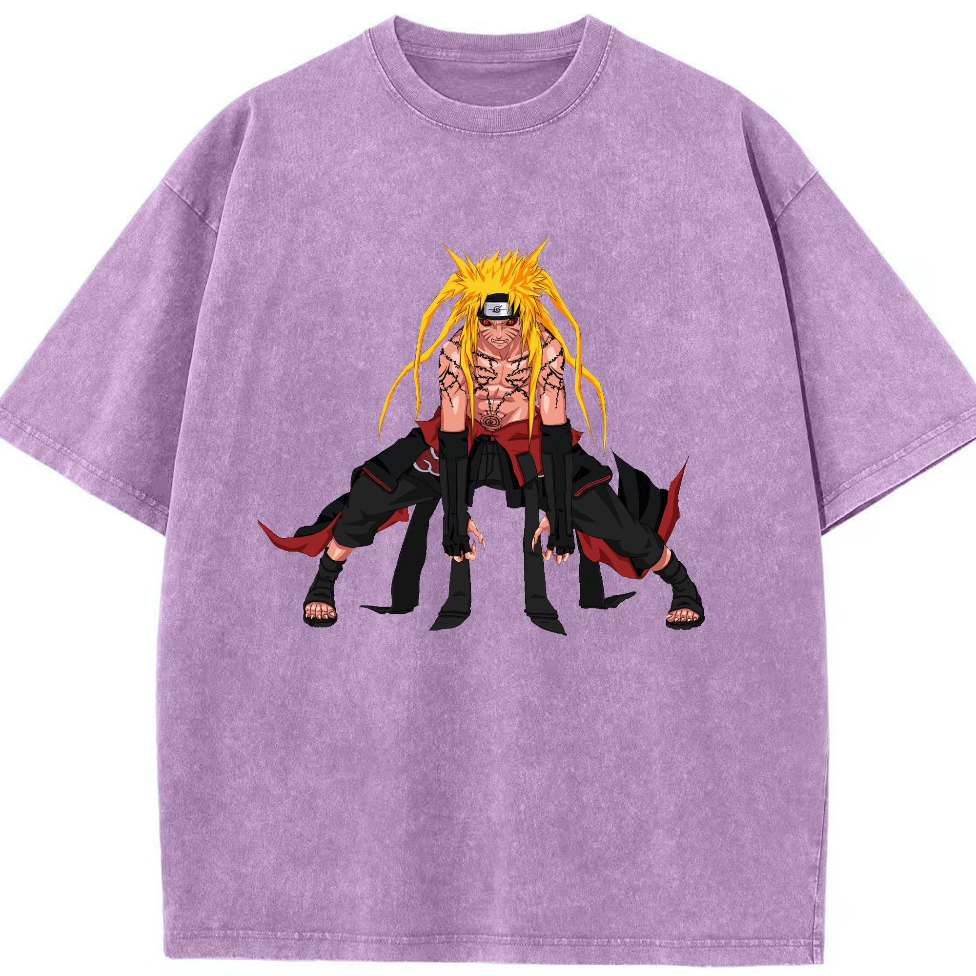 （画像用） NARUTO -ナルト- うずまき ナルト Uzumaki Naruto 綿100% ヴィンテージ風 半袖Tシャツ（フロントプリント）