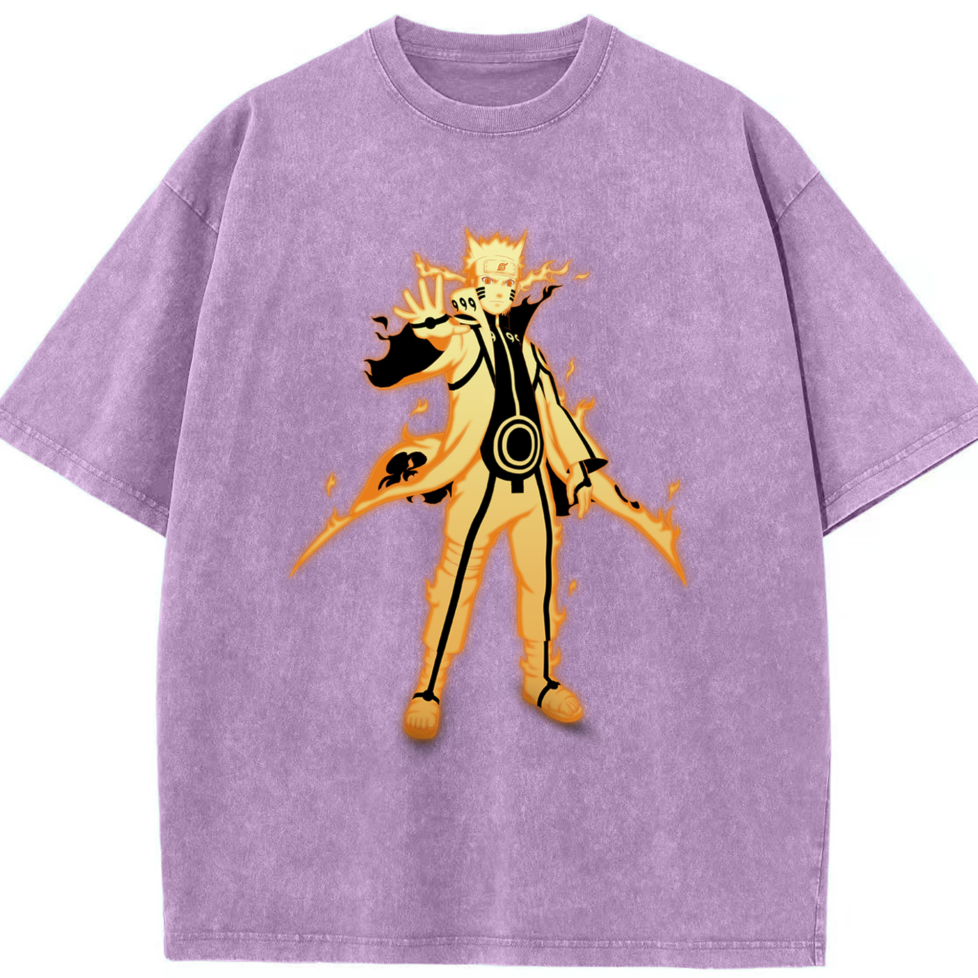（画像用） NARUTO -ナルト- うずまき ナルト Uzumaki Naruto 綿100% ヴィンテージ風 半袖Tシャツ（フロントプリント）