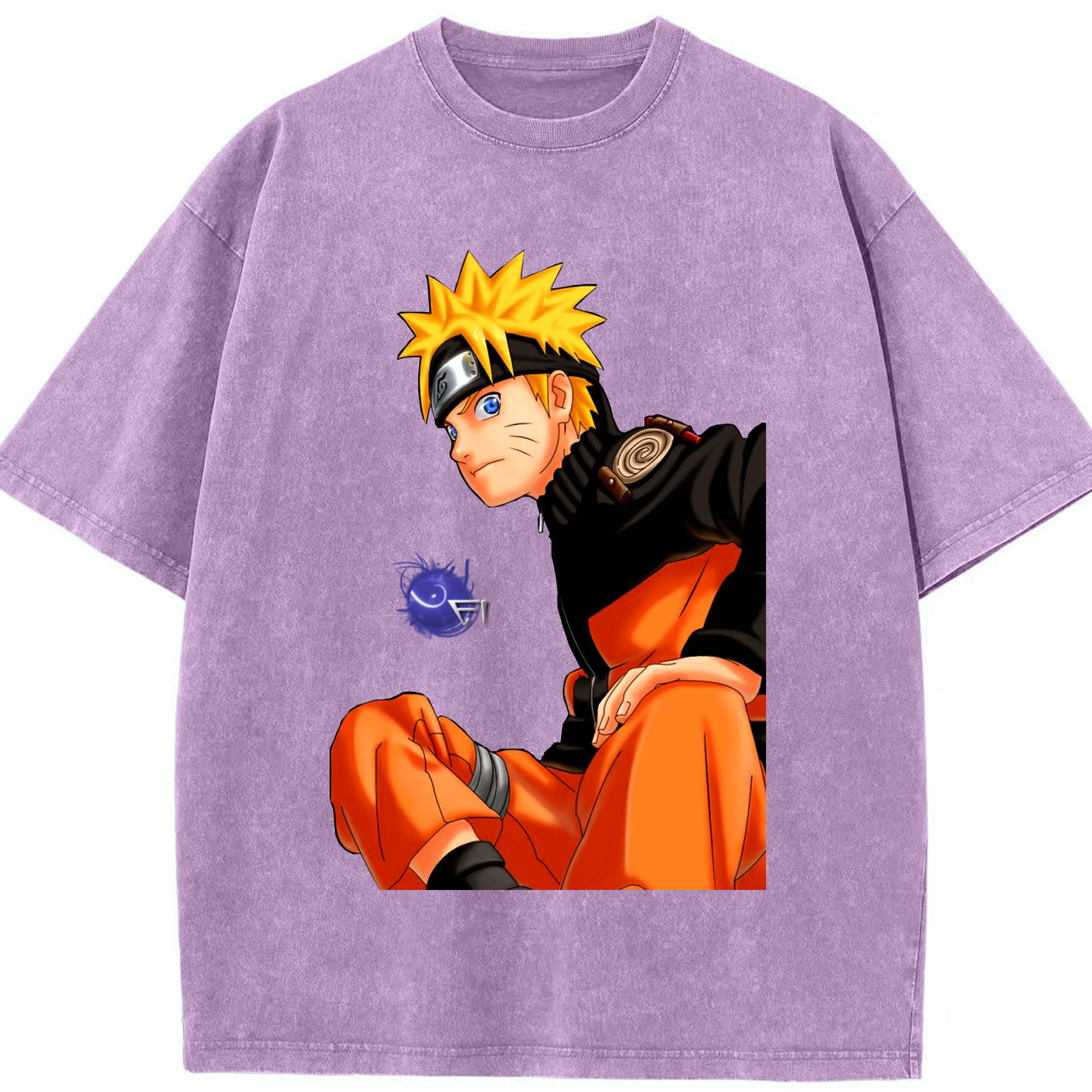 （画像用） NARUTO -ナルト- うずまき ナルト Uzumaki Naruto 綿100% ヴィンテージ風 半袖Tシャツ（フロントプリント）