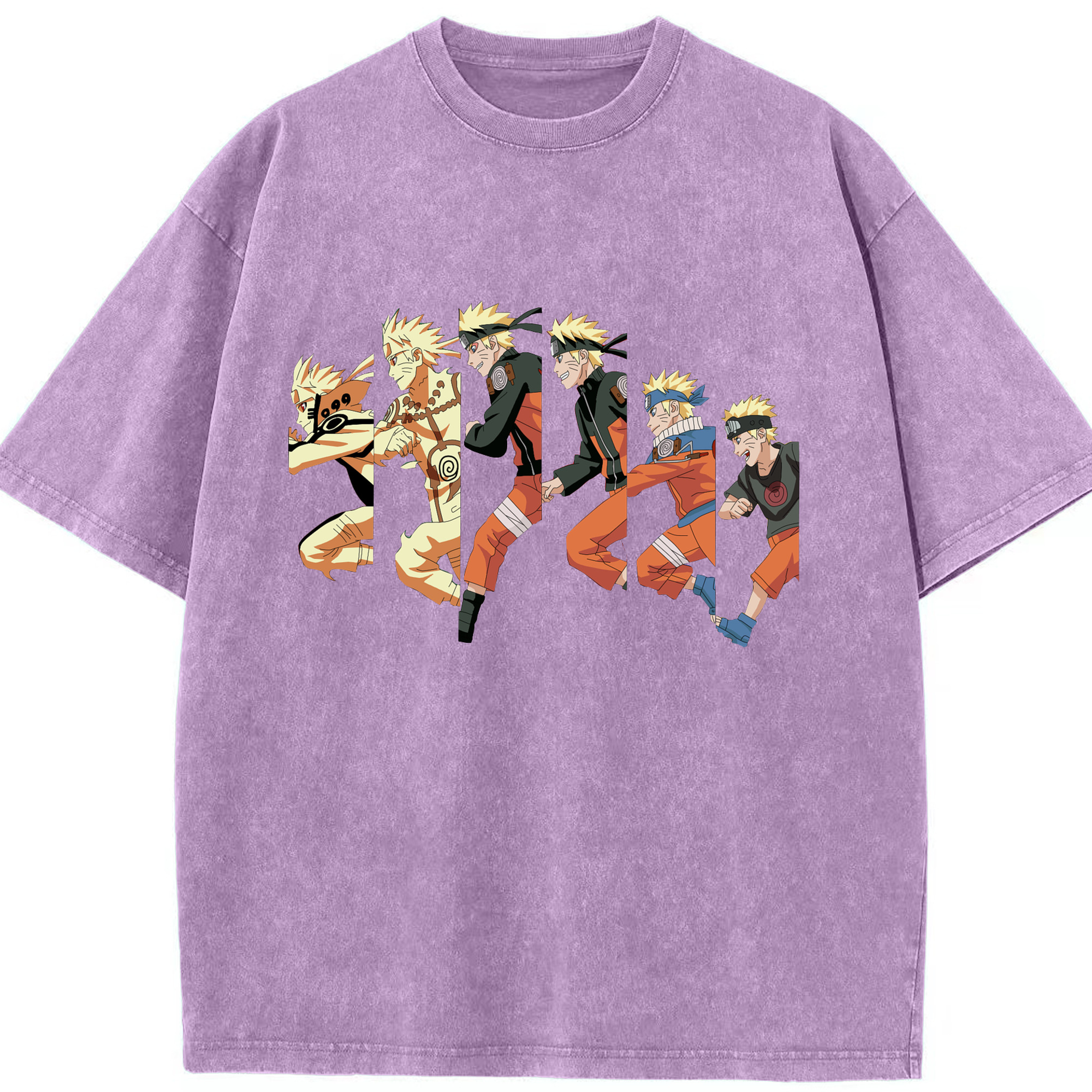 （画像用） NARUTO -ナルト- うずまき ナルト Uzumaki Naruto 綿100% ヴィンテージ風 半袖Tシャツ（フロントプリント）