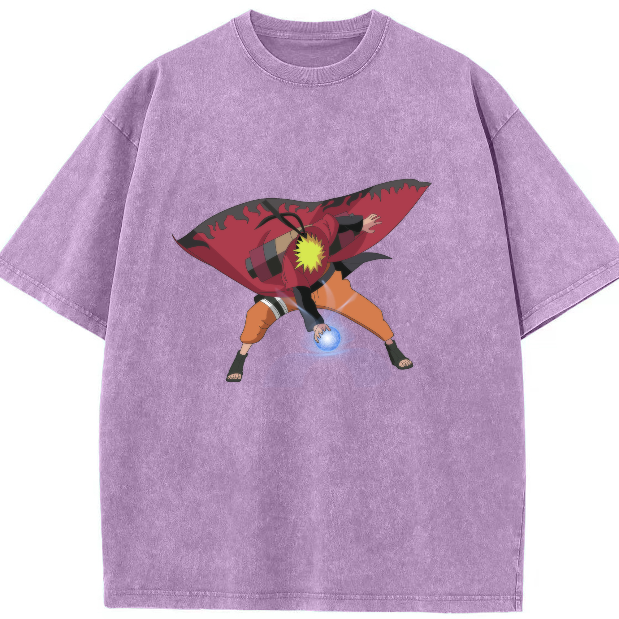 （画像用） NARUTO -ナルト- うずまき ナルト Uzumaki Naruto 綿100% ヴィンテージ風 半袖Tシャツ（フロントプリント）