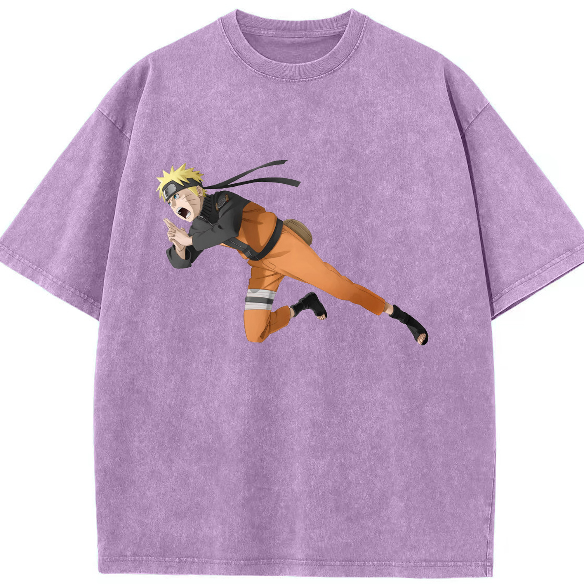 （画像用） NARUTO -ナルト- うずまき ナルト Uzumaki Naruto 綿100% ヴィンテージ風 半袖Tシャツ（フロントプリント）