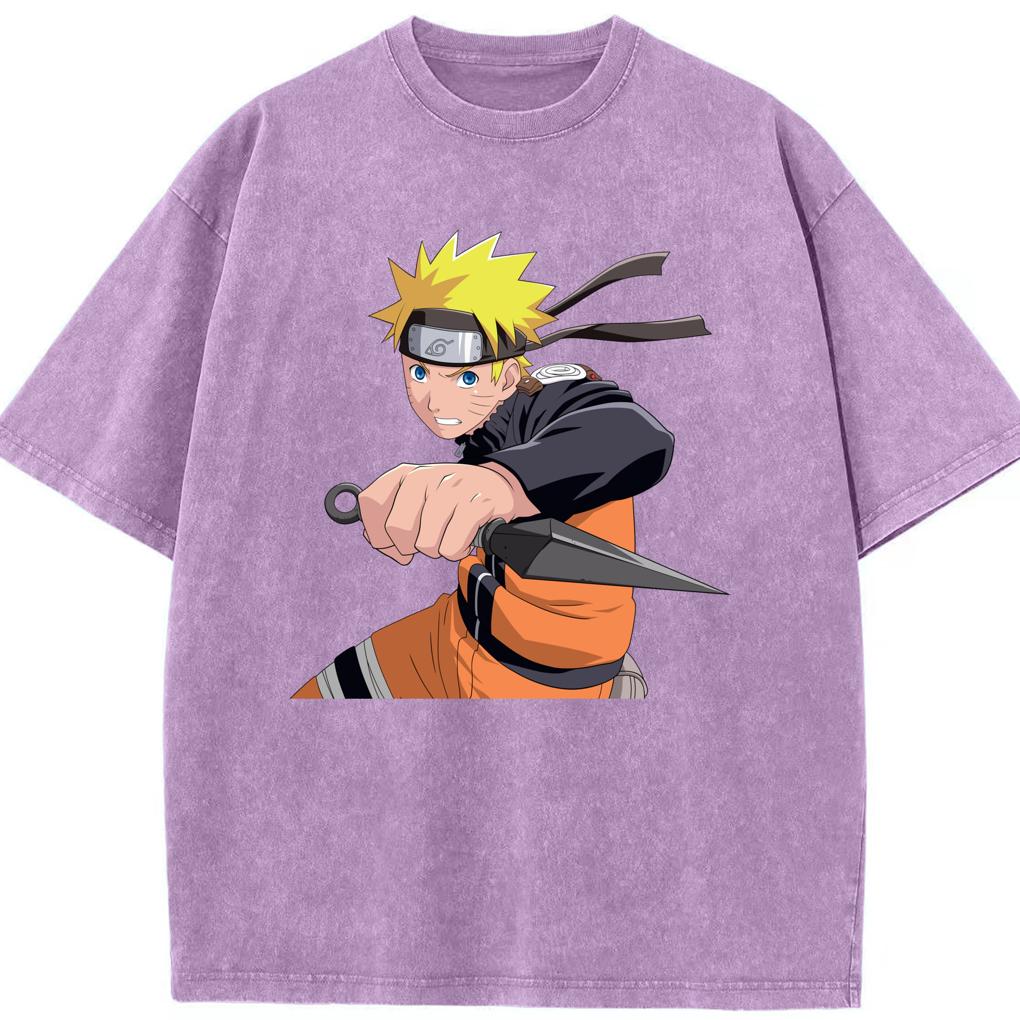 （画像用） NARUTO -ナルト- うずまき ナルト Uzumaki Naruto 綿100% ヴィンテージ風 半袖Tシャツ（フロントプリント）