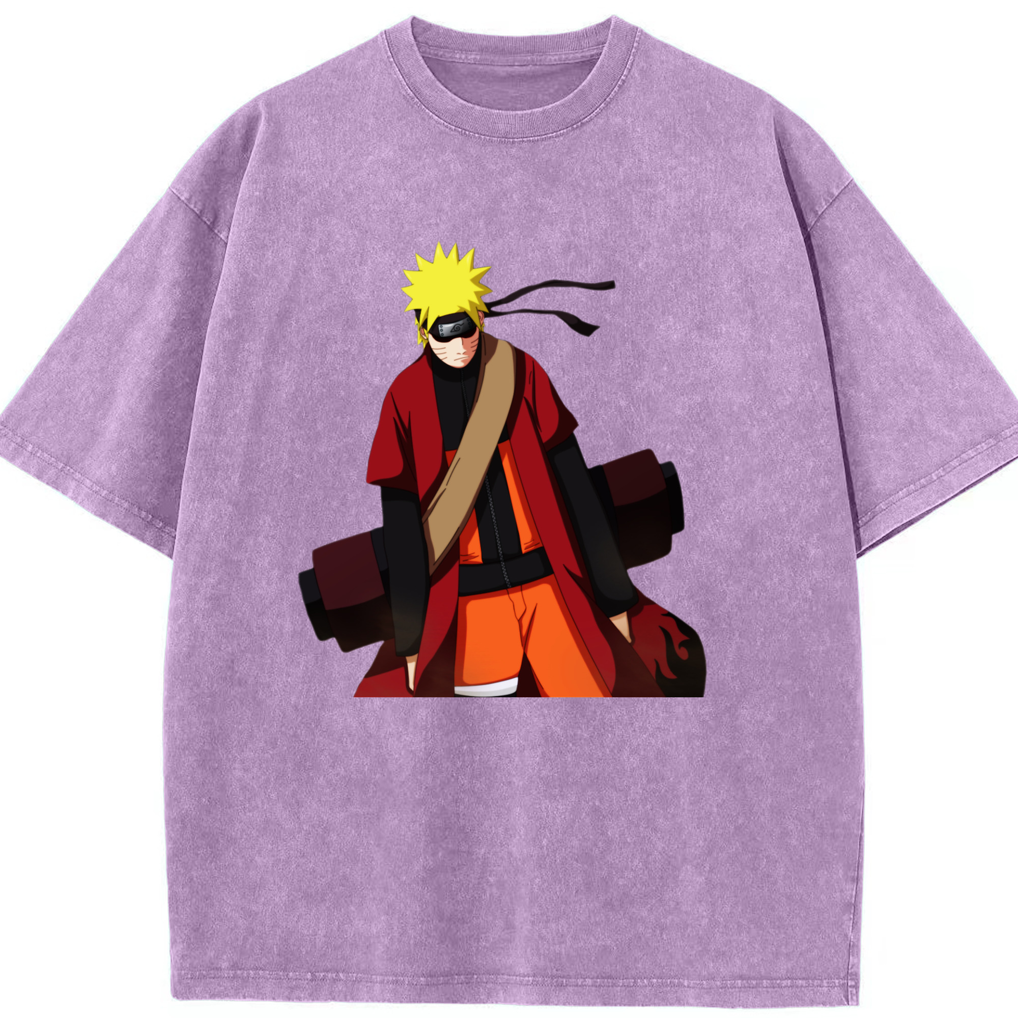 （画像用） NARUTO -ナルト- うずまき ナルト Uzumaki Naruto 綿100% ヴィンテージ風 半袖Tシャツ（フロントプリント）