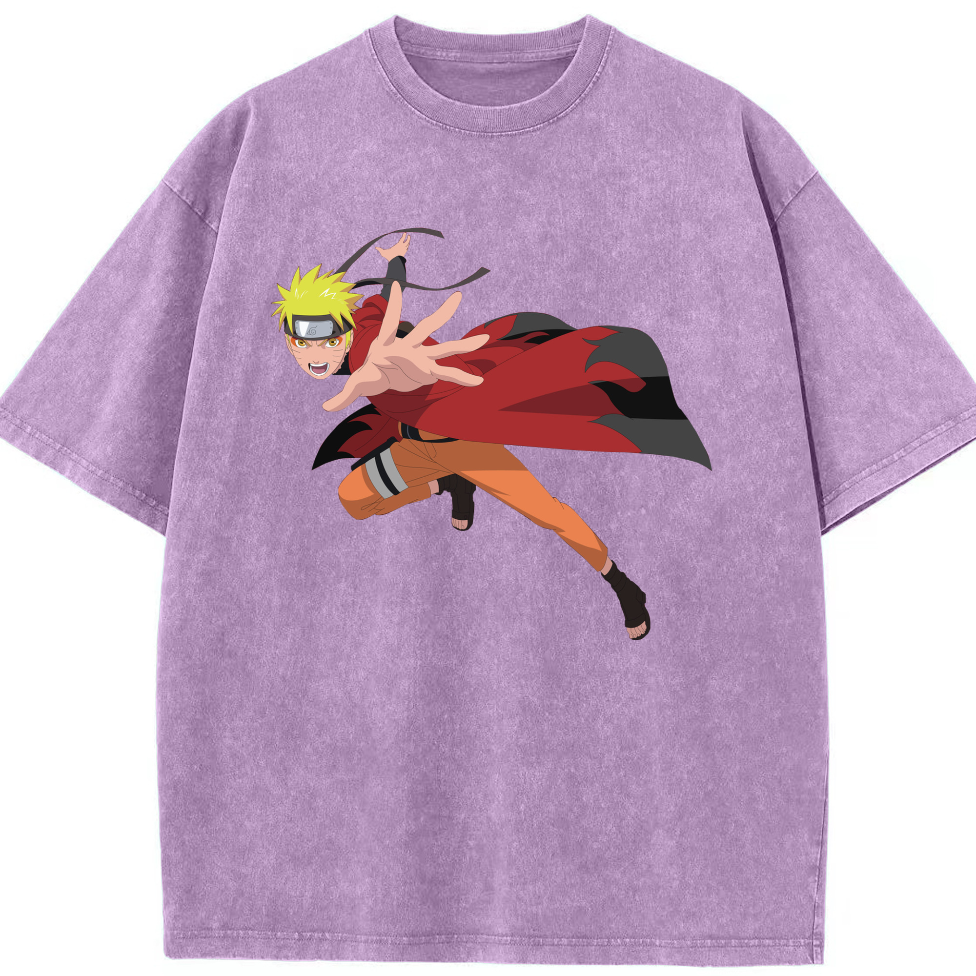 （画像用） NARUTO -ナルト- うずまき ナルト Uzumaki Naruto 綿100% ヴィンテージ風 半袖Tシャツ（フロントプリント）
