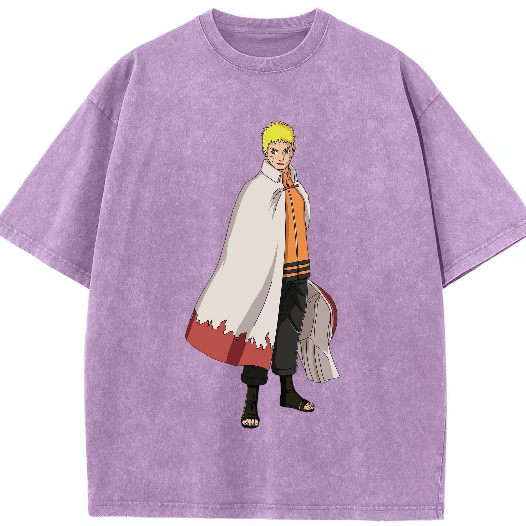（画像用） NARUTO -ナルト- うずまき ナルト Uzumaki Naruto 綿100% ヴィンテージ風 半袖Tシャツ（フロントプリント）
