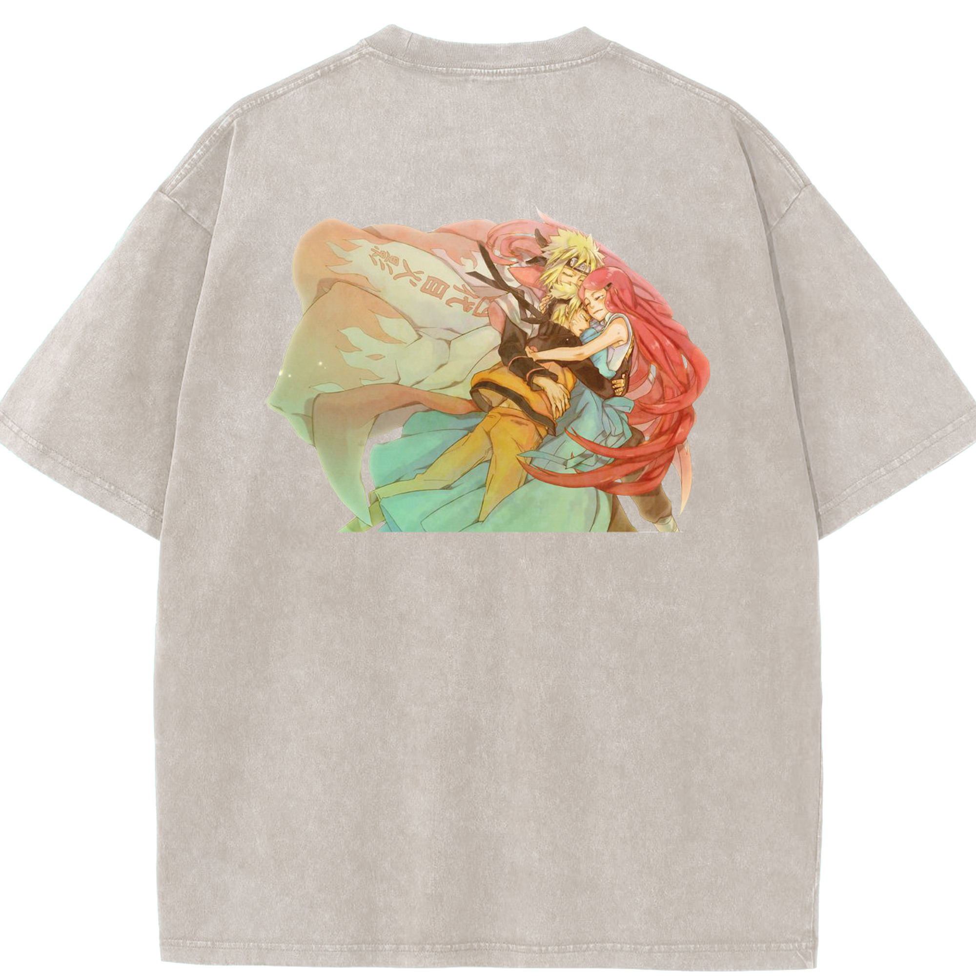 （画像用） NARUTO -ナルト- うずまき ナルト Uzumaki Naruto 綿100% ヴィンテージ風 半袖Tシャツ（背面プリント）
