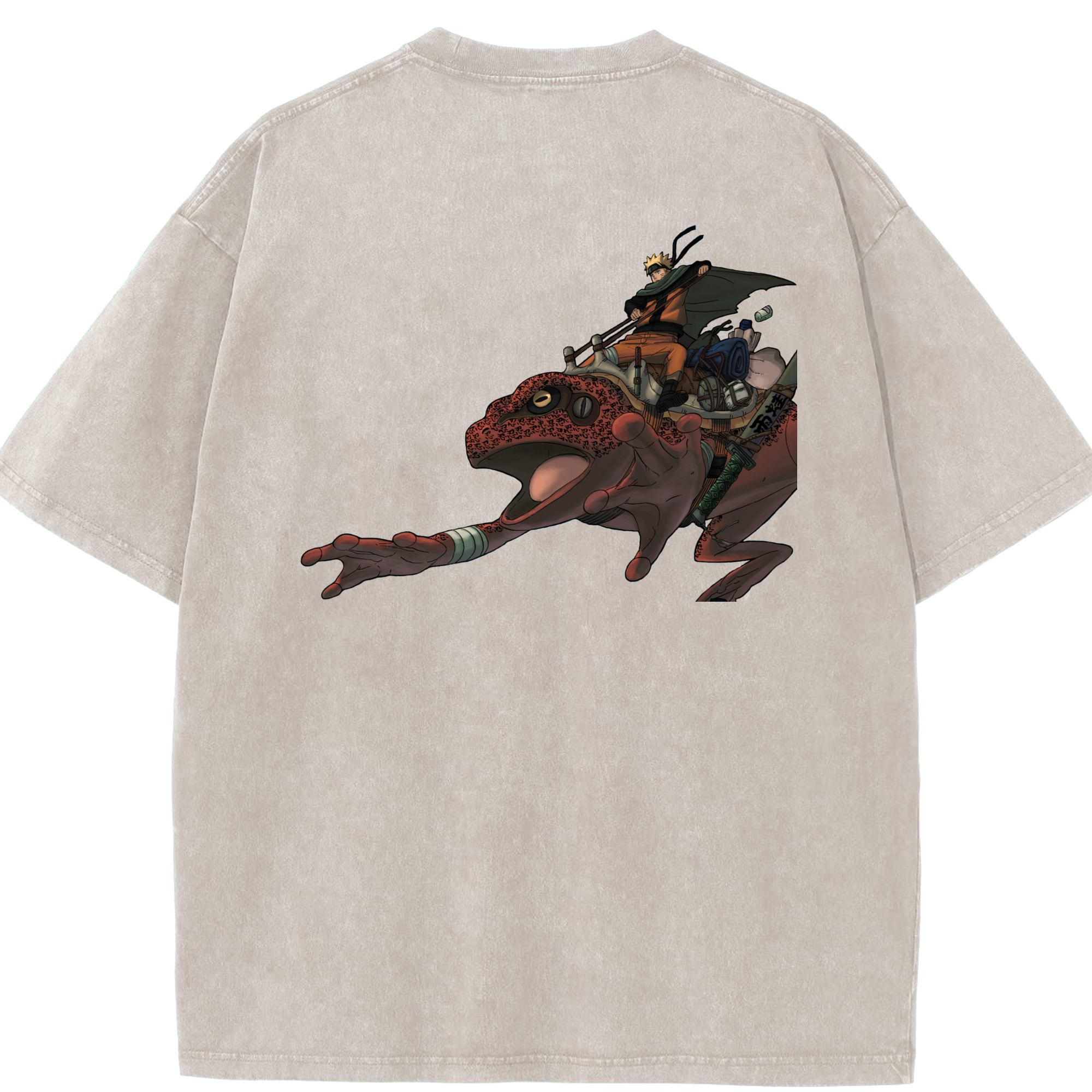 （画像用） NARUTO -ナルト- うずまき ナルト Uzumaki Naruto 綿100% ヴィンテージ風 半袖Tシャツ（背面プリント）