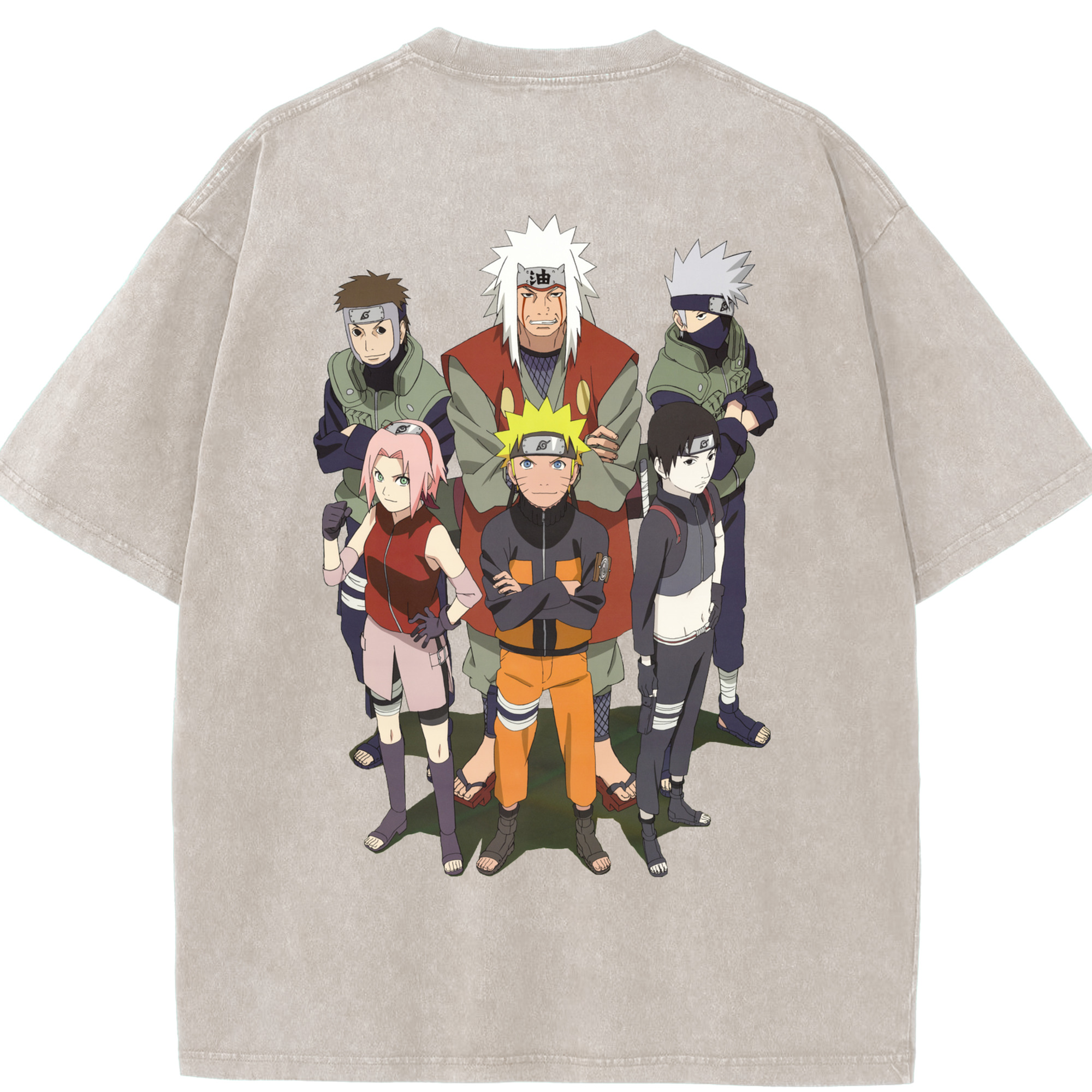 （画像用） NARUTO -ナルト- うずまき ナルト Uzumaki Naruto 綿100% ヴィンテージ風 半袖Tシャツ（背面プリント）