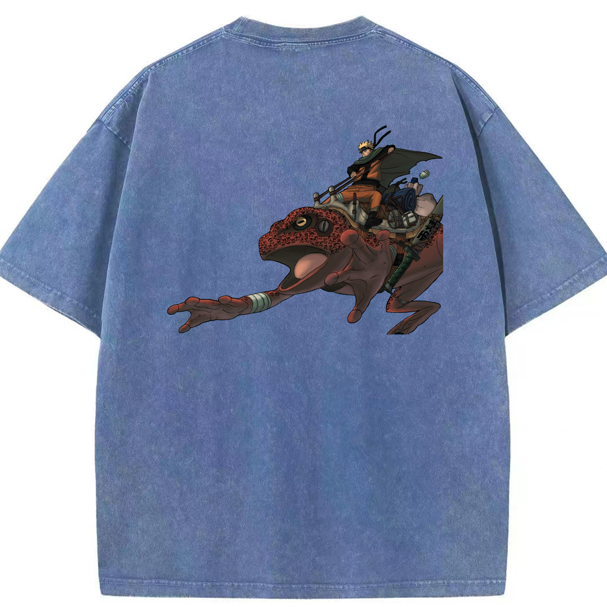 （画像用） NARUTO -ナルト- うずまき ナルト Uzumaki Naruto 綿100% ヴィンテージ風 半袖Tシャツ（背面プリント）