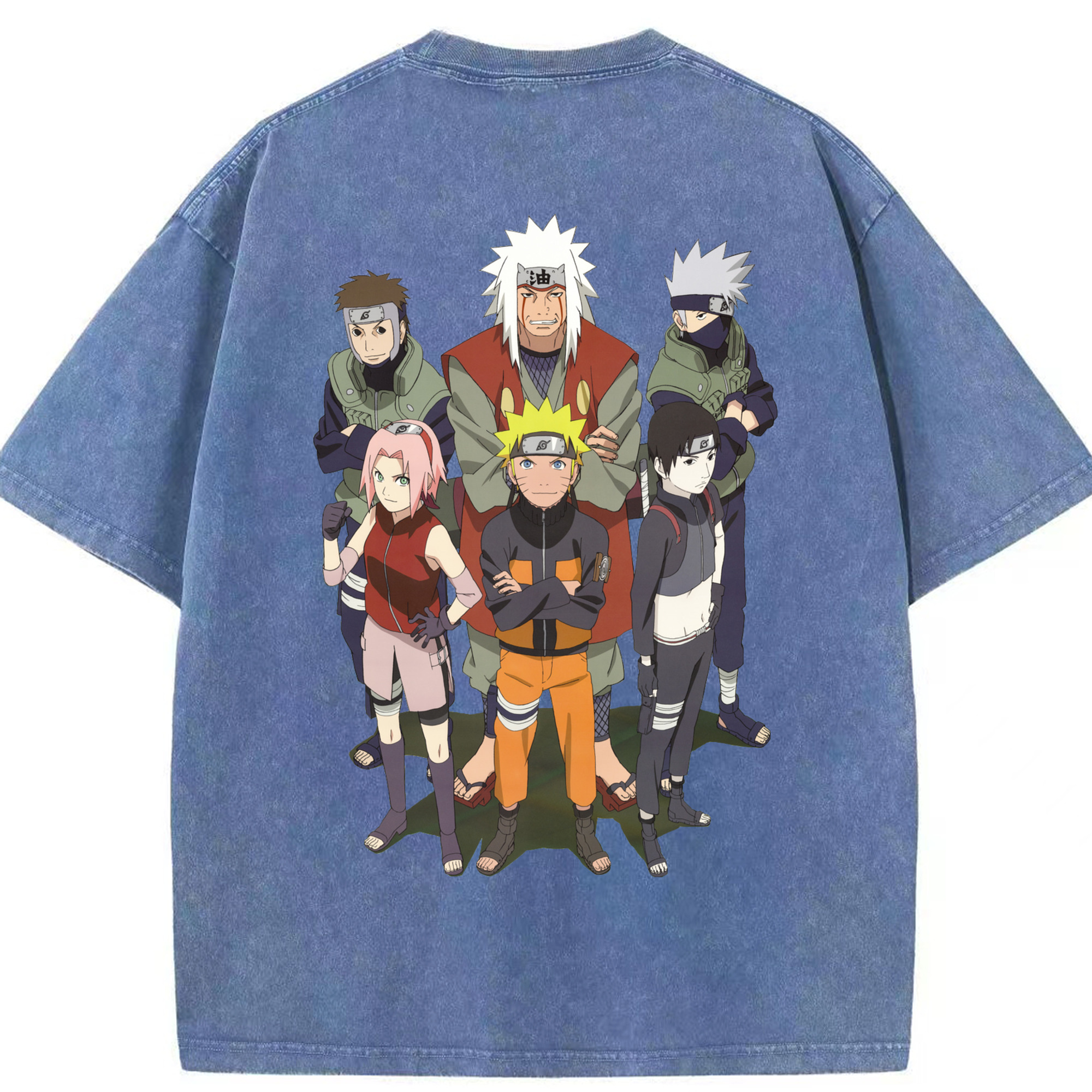 （画像用） NARUTO -ナルト- うずまき ナルト Uzumaki Naruto 綿100% ヴィンテージ風 半袖Tシャツ（背面プリント）