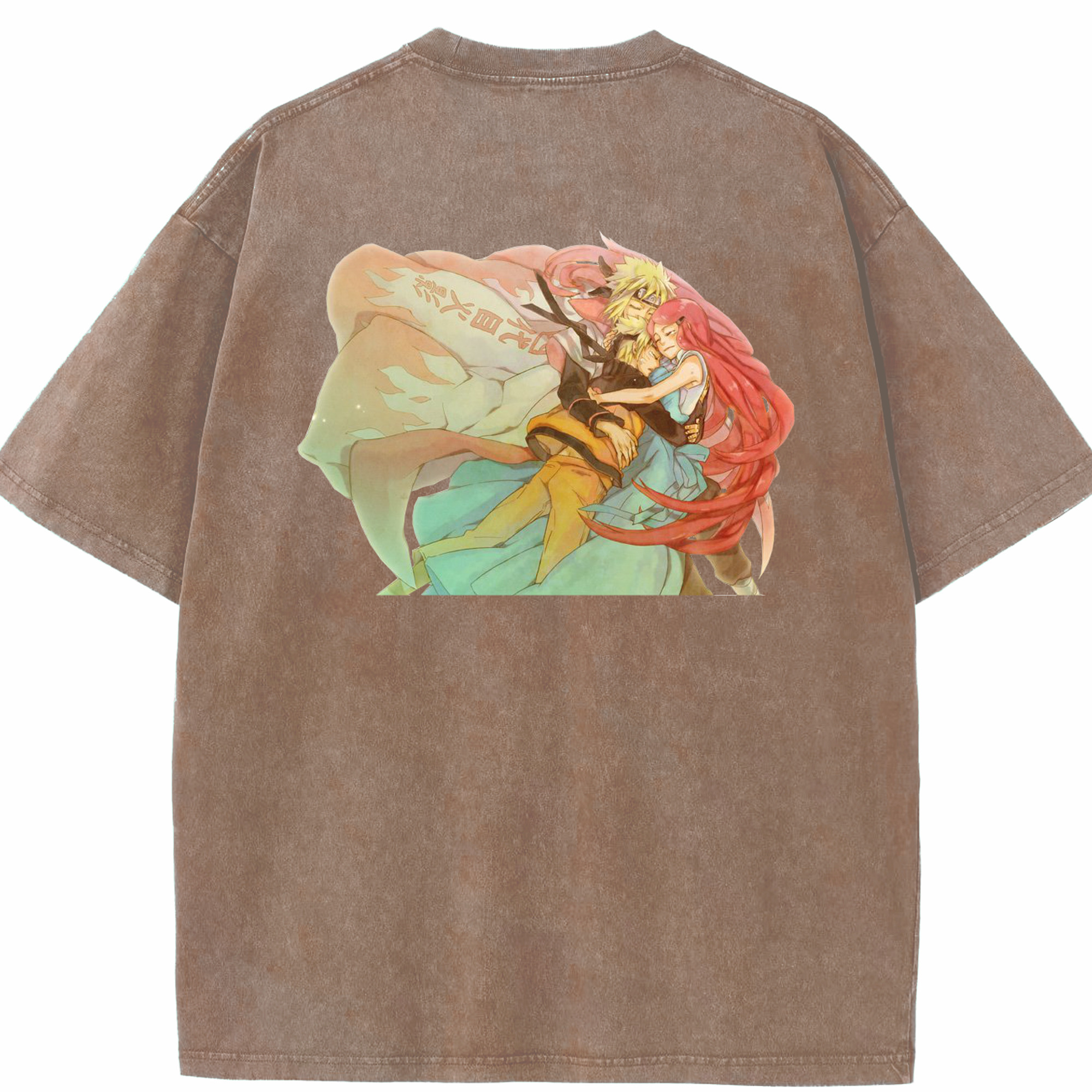 （画像用） NARUTO -ナルト- うずまき ナルト Uzumaki Naruto 綿100% ヴィンテージ風 半袖Tシャツ（背面プリント）