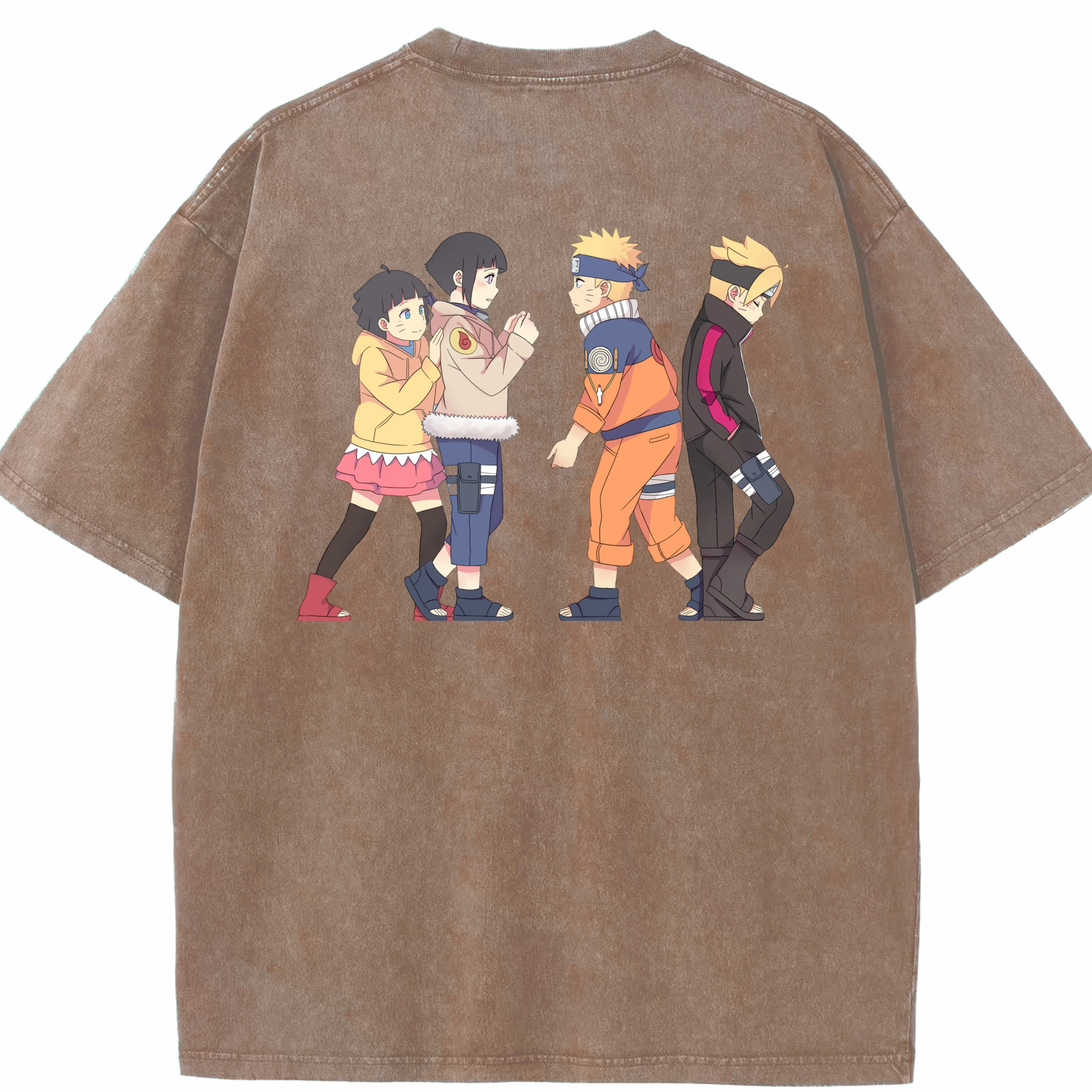 （画像用） NARUTO -ナルト- うずまき ナルト Uzumaki Naruto 綿100% ヴィンテージ風 半袖Tシャツ（背面プリント）