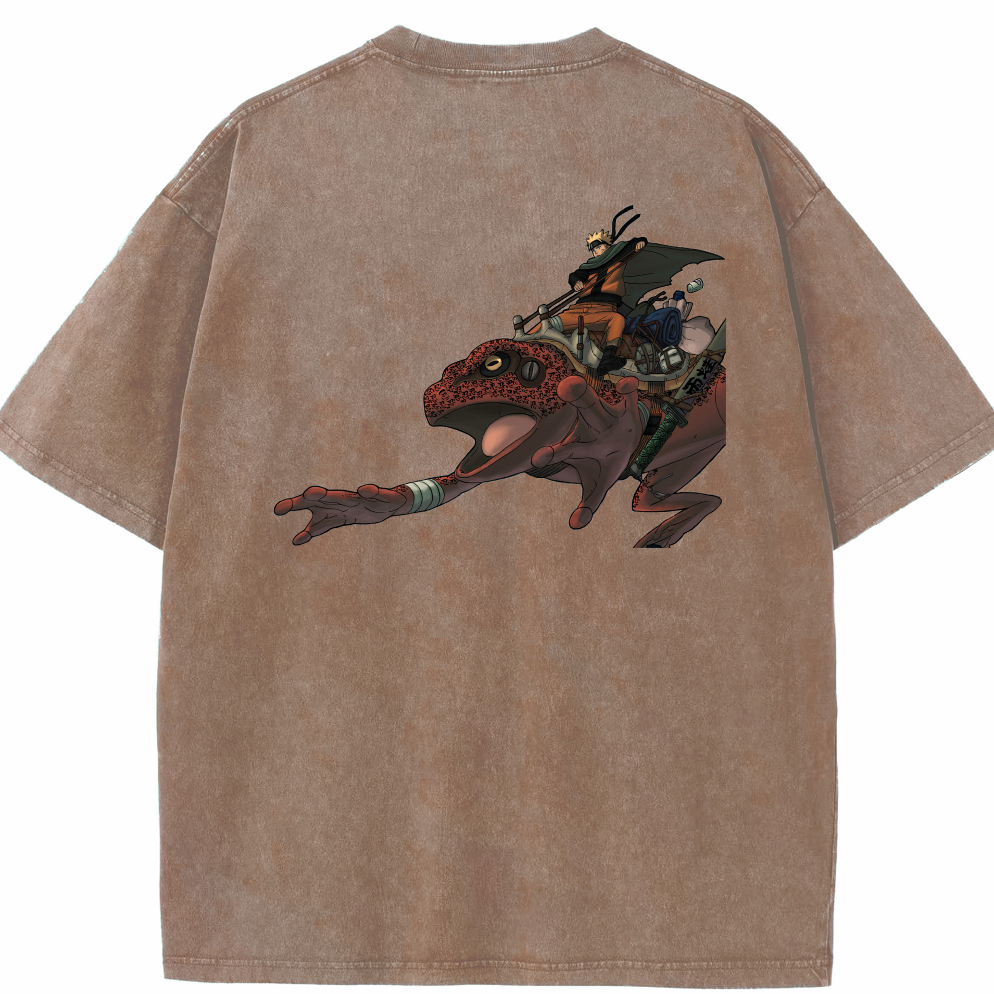 （画像用） NARUTO -ナルト- うずまき ナルト Uzumaki Naruto 綿100% ヴィンテージ風 半袖Tシャツ（背面プリント）