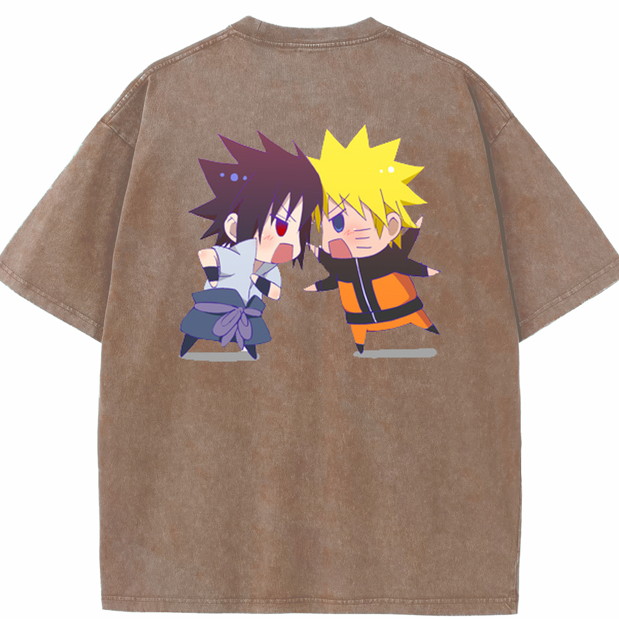 （画像用） NARUTO -ナルト- うずまき ナルト Uzumaki Naruto 綿100% ヴィンテージ風 半袖Tシャツ（背面プリント）