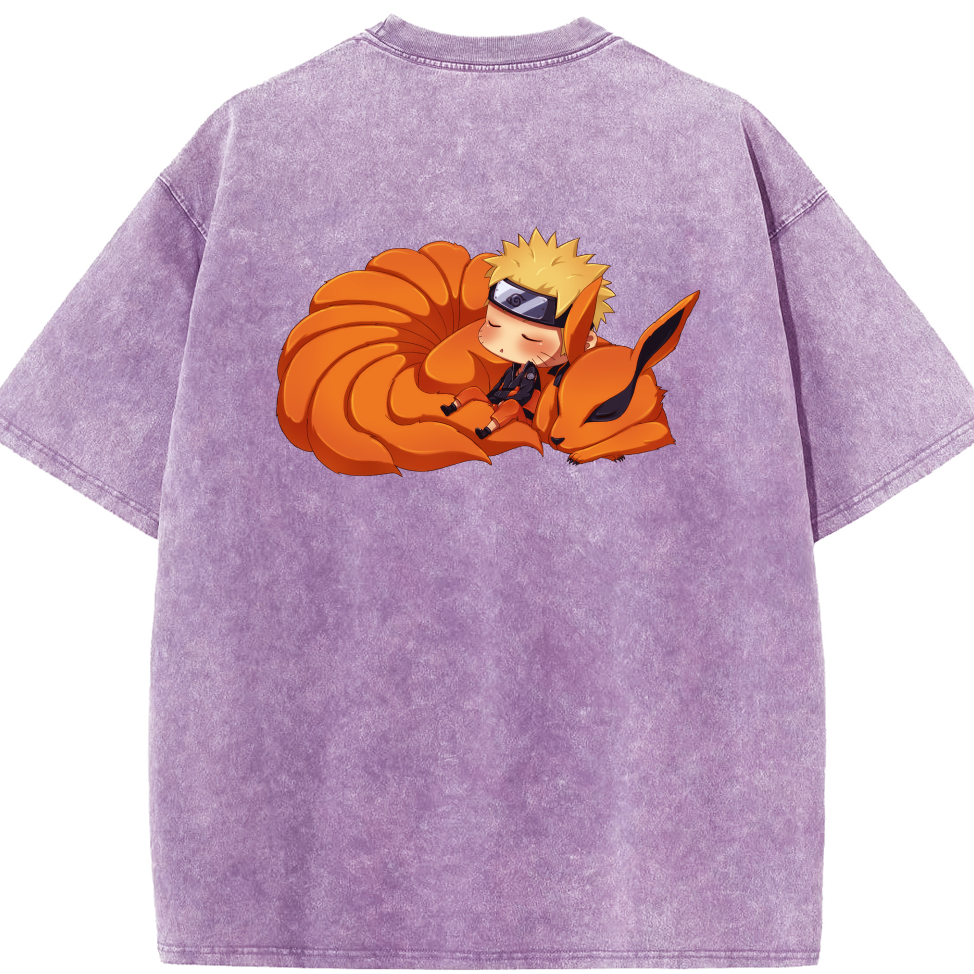 （画像用） NARUTO -ナルト- うずまき ナルト Uzumaki Naruto 綿100% ヴィンテージ風 半袖Tシャツ（背面プリント）