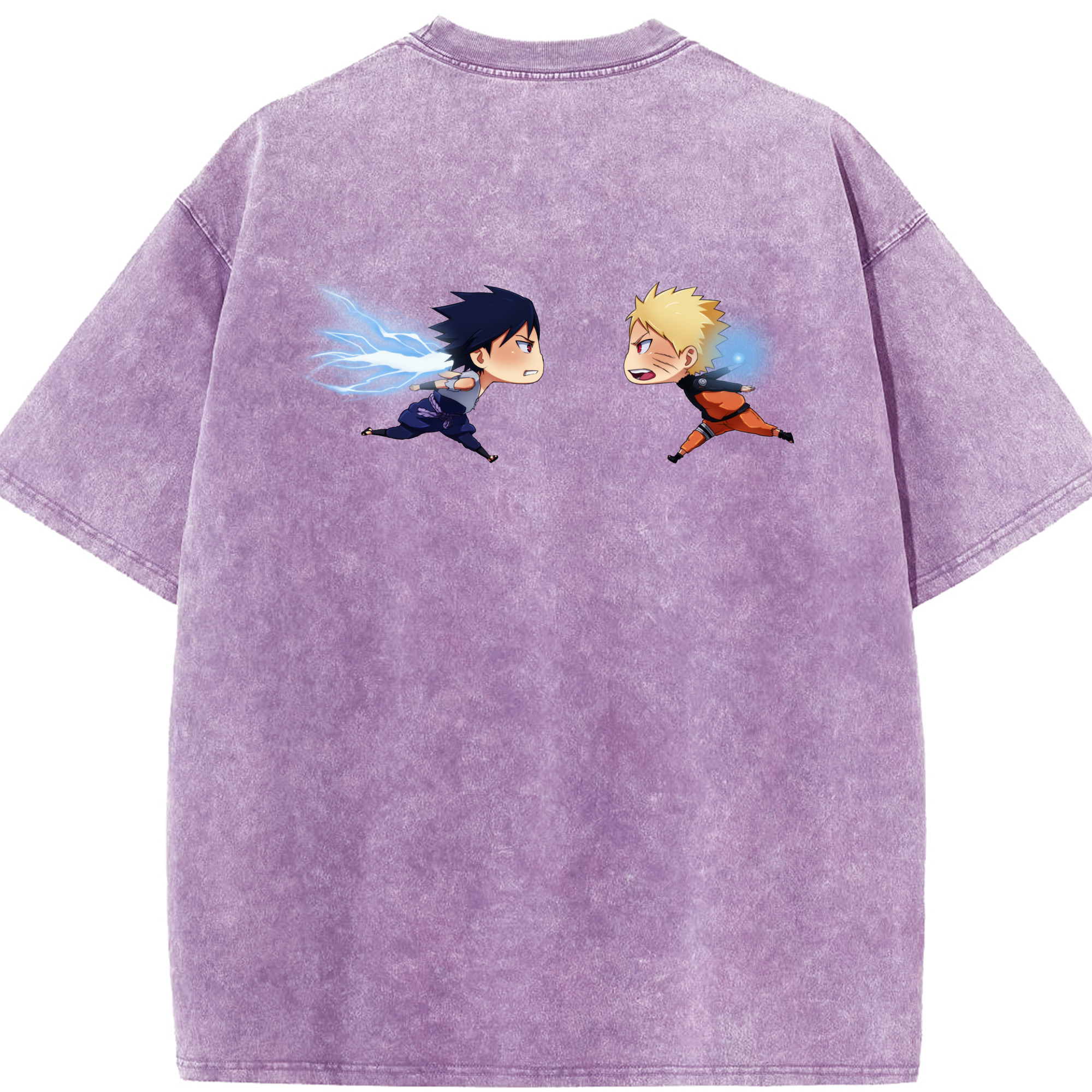 （画像用） NARUTO -ナルト- うずまき ナルト Uzumaki Naruto 綿100% ヴィンテージ風 半袖Tシャツ（背面プリント）
