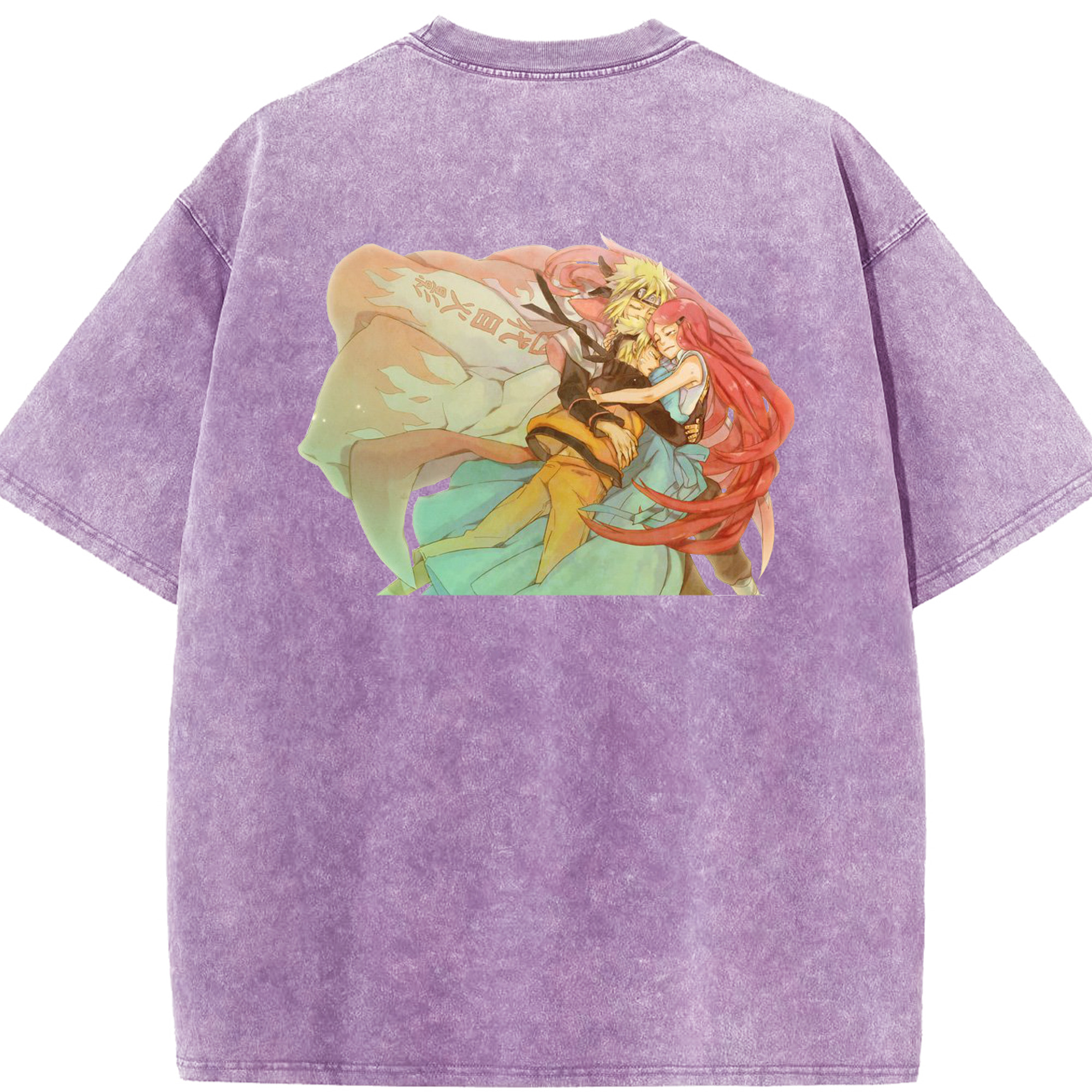 （画像用） NARUTO -ナルト- うずまき ナルト Uzumaki Naruto 綿100% ヴィンテージ風 半袖Tシャツ（背面プリント）