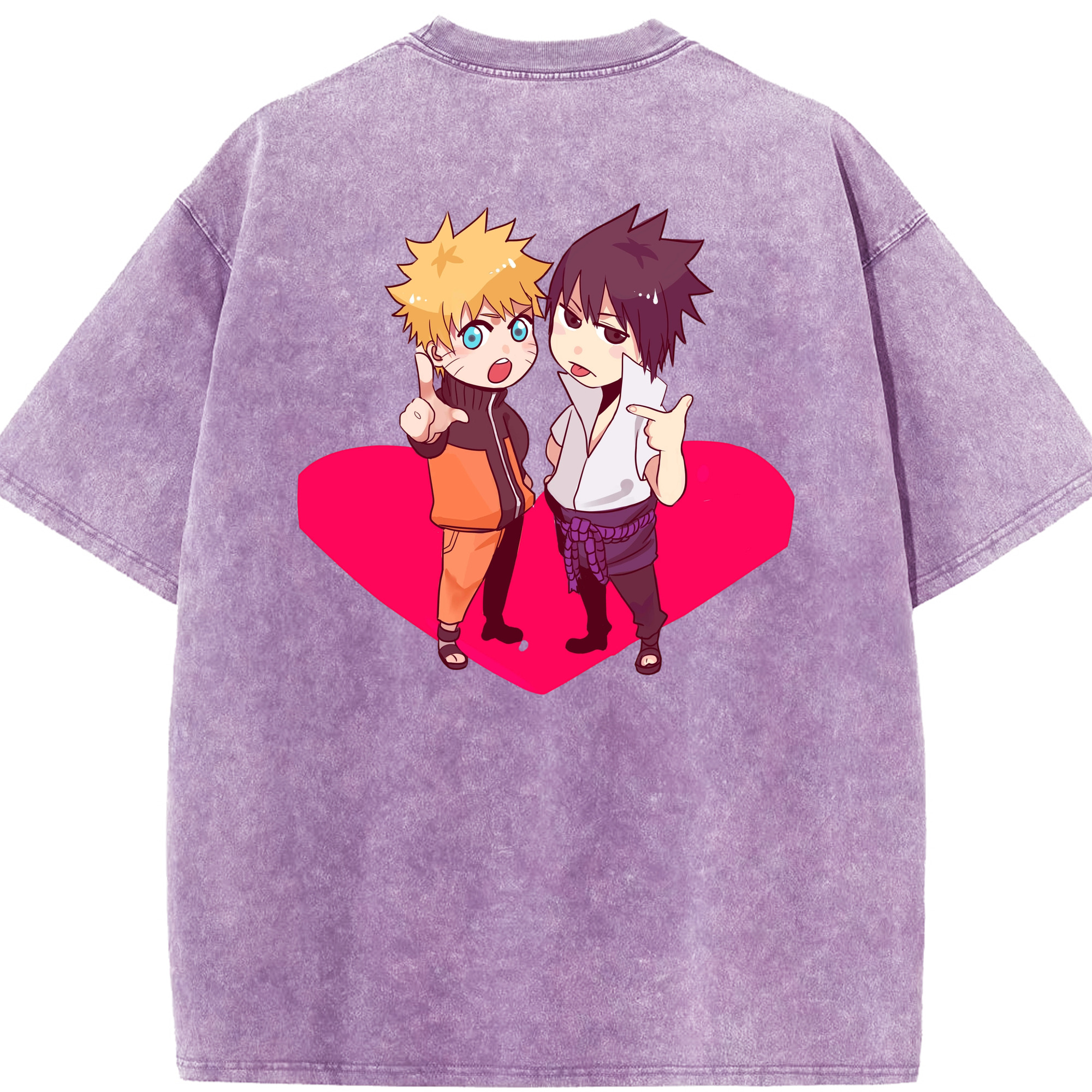 （画像用） NARUTO -ナルト- うずまき ナルト Uzumaki Naruto 綿100% ヴィンテージ風 半袖Tシャツ（背面プリント）