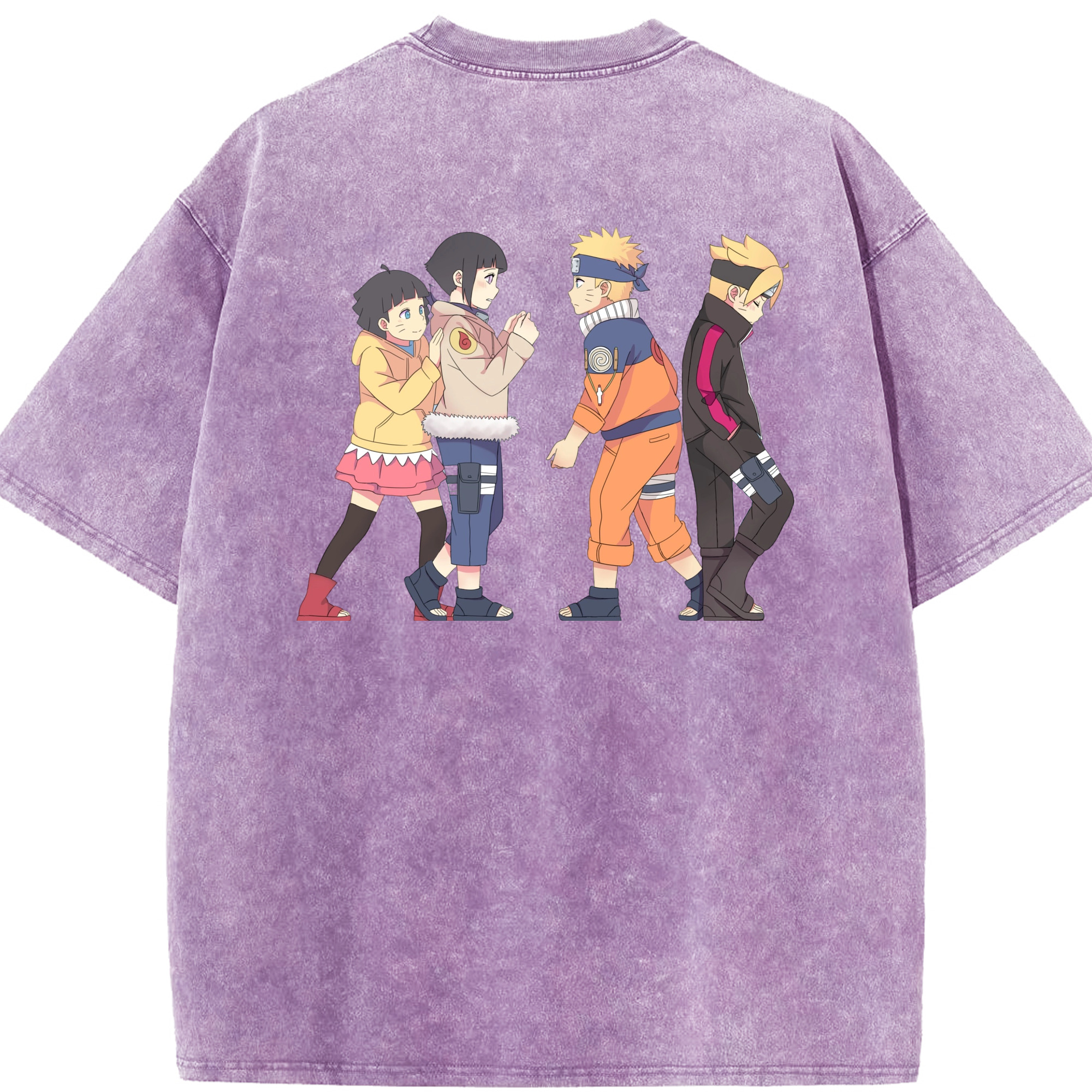 （画像用） NARUTO -ナルト- うずまき ナルト Uzumaki Naruto 綿100% ヴィンテージ風 半袖Tシャツ（背面プリント）