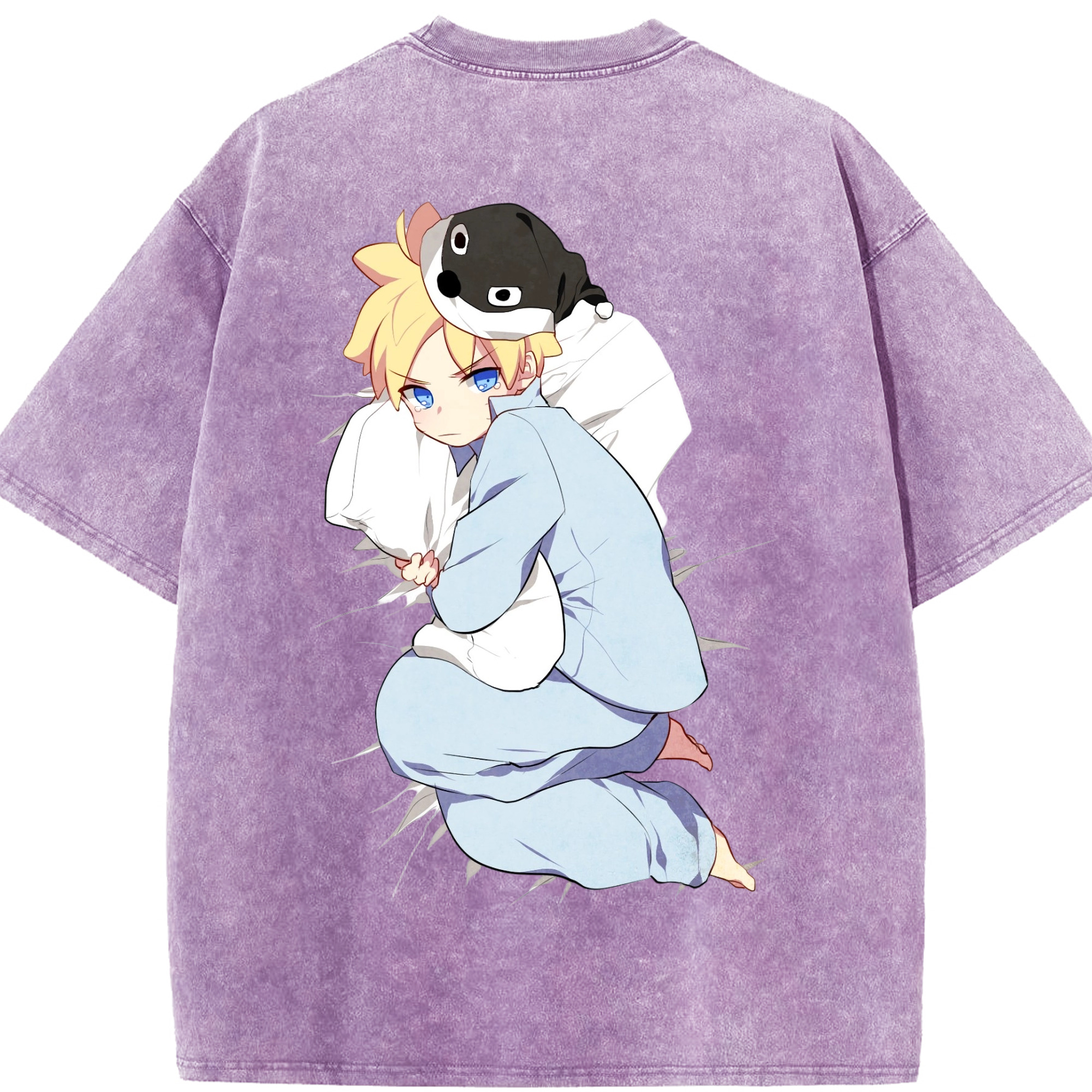 （画像用） NARUTO -ナルト- うずまき ナルト Uzumaki Naruto 綿100% ヴィンテージ風 半袖Tシャツ（背面プリント）