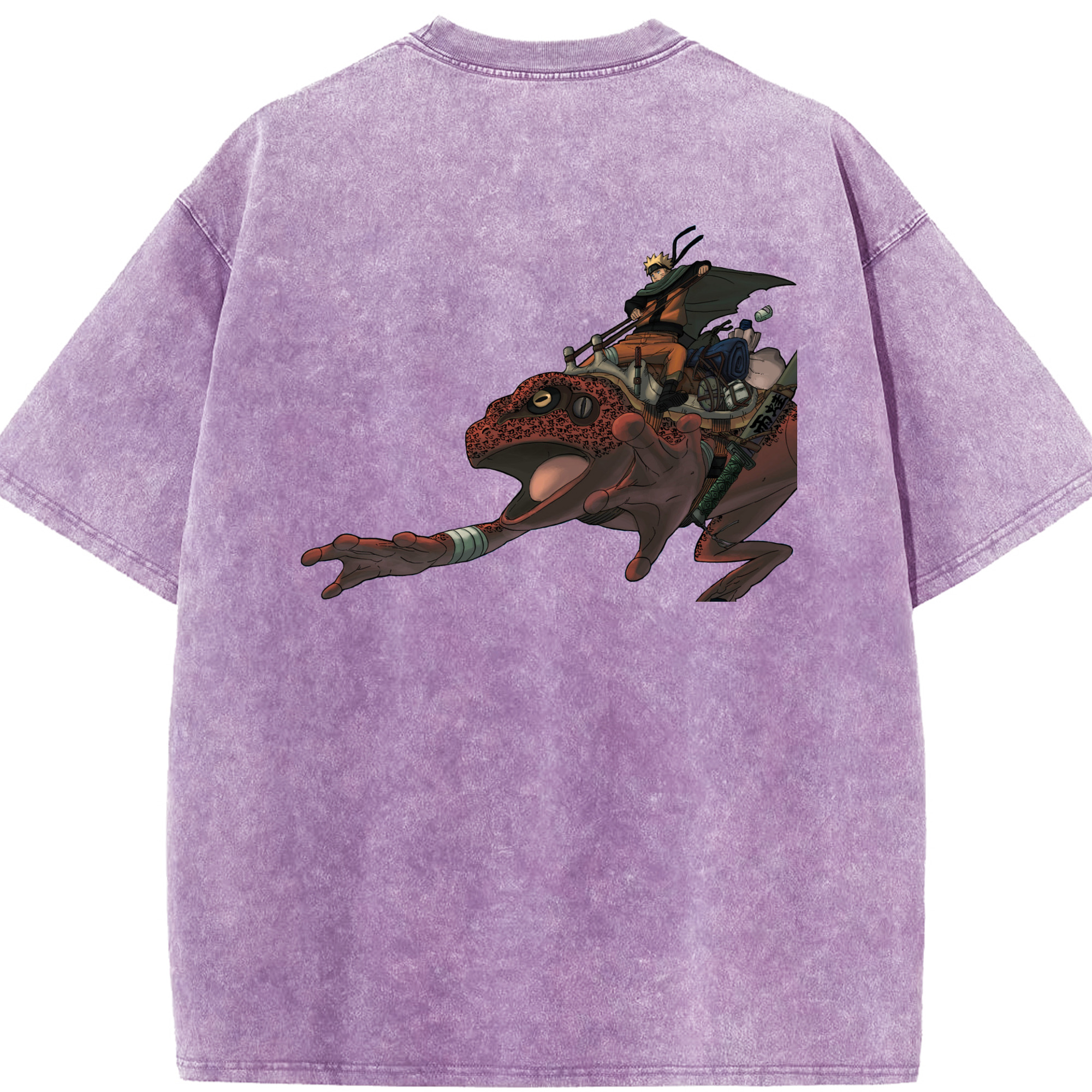 （画像用） NARUTO -ナルト- うずまき ナルト Uzumaki Naruto 綿100% ヴィンテージ風 半袖Tシャツ（背面プリント）