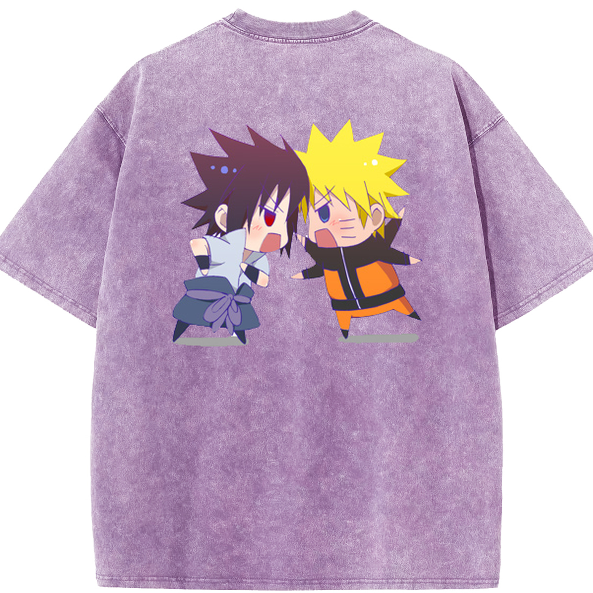 （画像用） NARUTO -ナルト- うずまき ナルト Uzumaki Naruto 綿100% ヴィンテージ風 半袖Tシャツ（背面プリント）