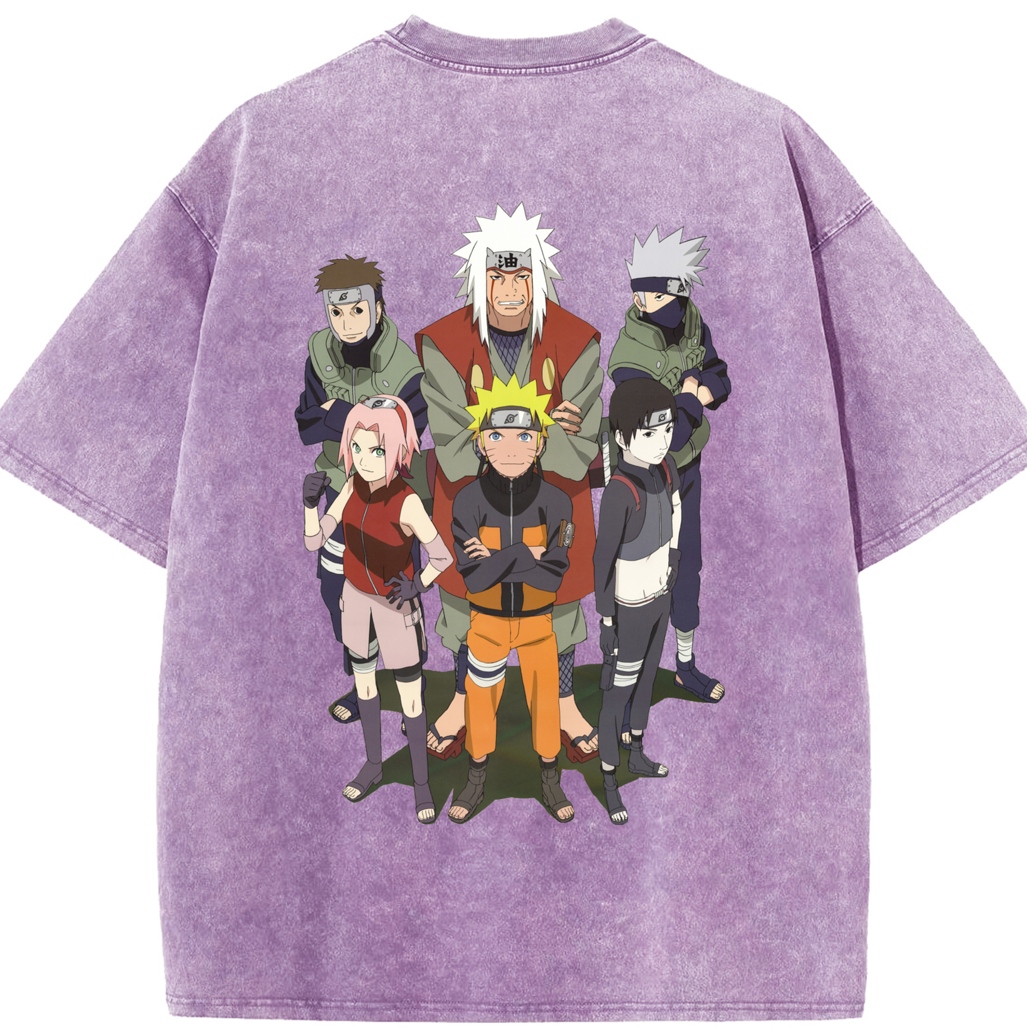 （画像用） NARUTO -ナルト- うずまき ナルト Uzumaki Naruto 綿100% ヴィンテージ風 半袖Tシャツ（背面プリント）