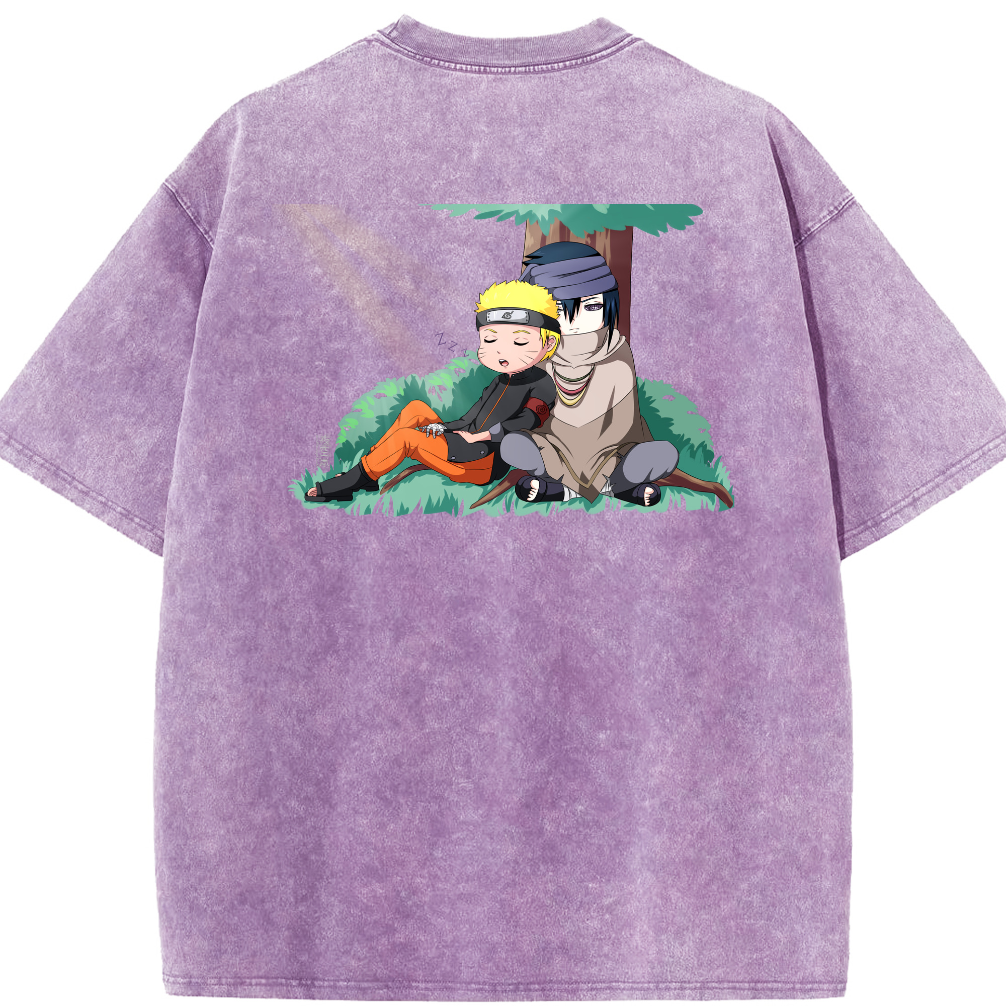 （画像用） NARUTO -ナルト- うずまき ナルト Uzumaki Naruto 綿100% ヴィンテージ風 半袖Tシャツ（背面プリント）